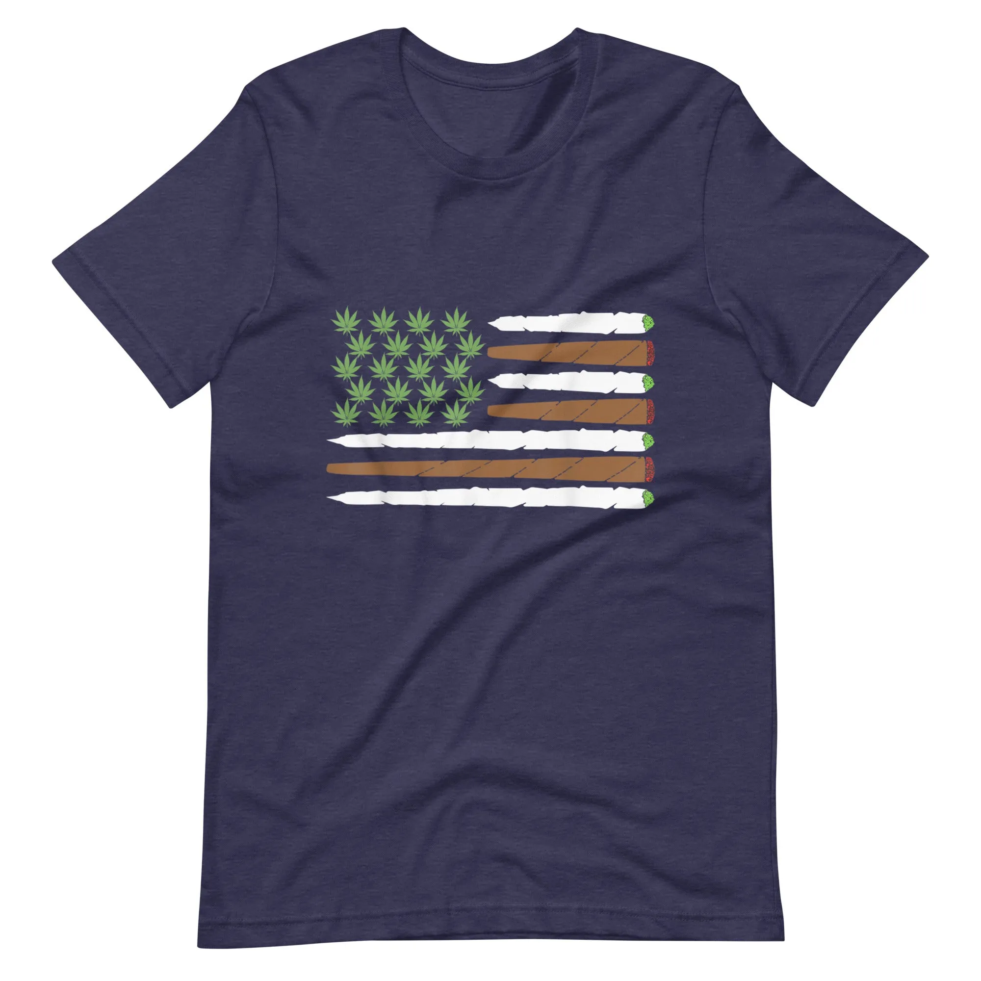 USA-Flag-Weed-Leaf--Fourth-of-July-American-Flag-Unisex t-shirt