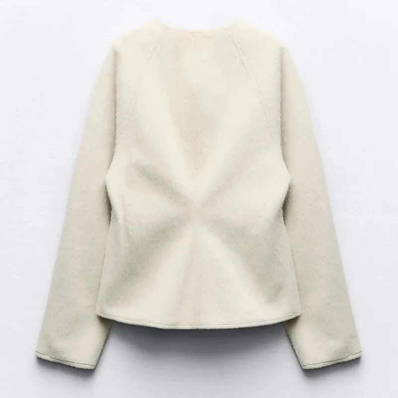 V Neck Jackets Women Fashion Single Breasted Coats Long Sleeve Spring Autumn Jackets