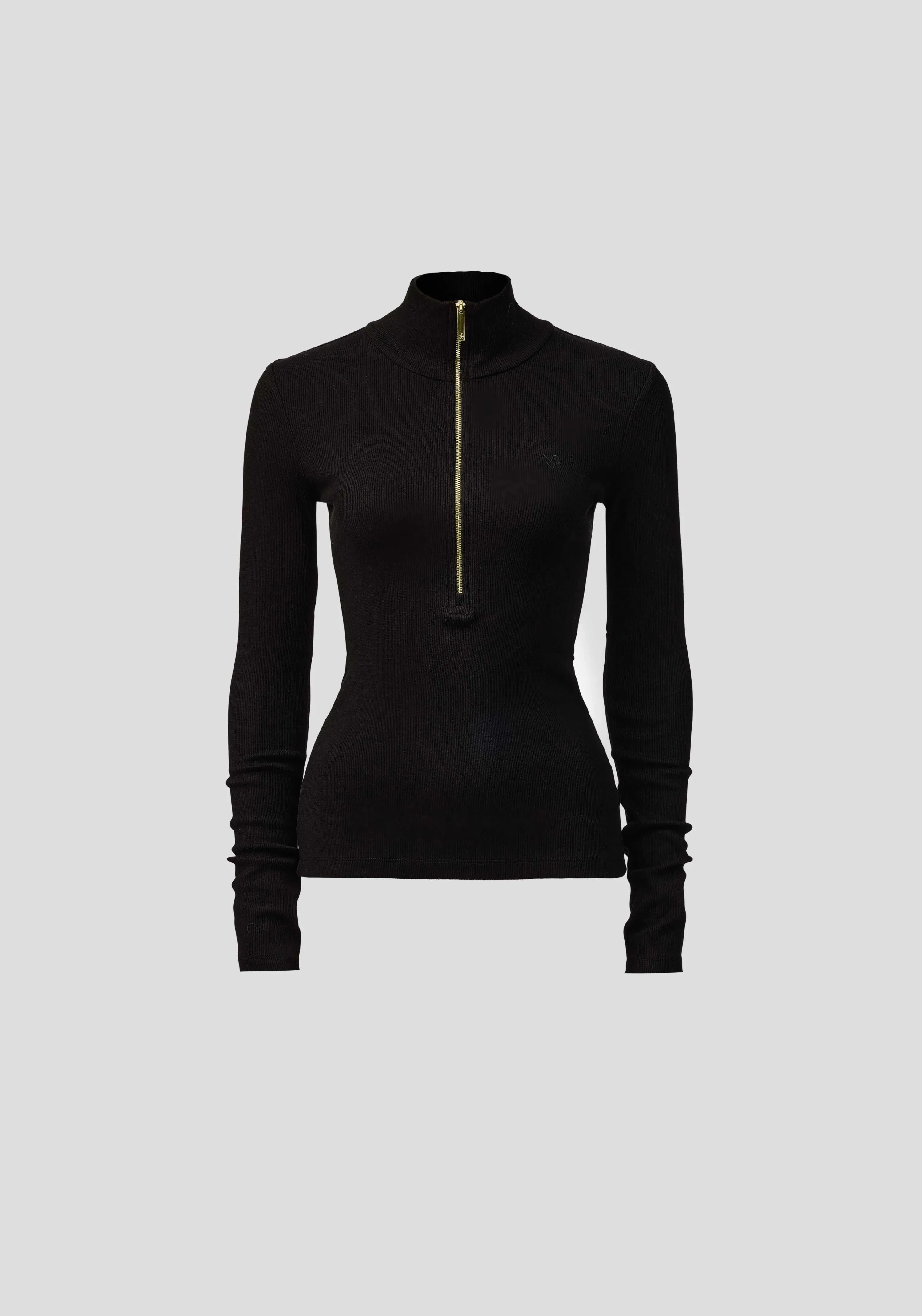 V&W Rib Turtleneck - Black