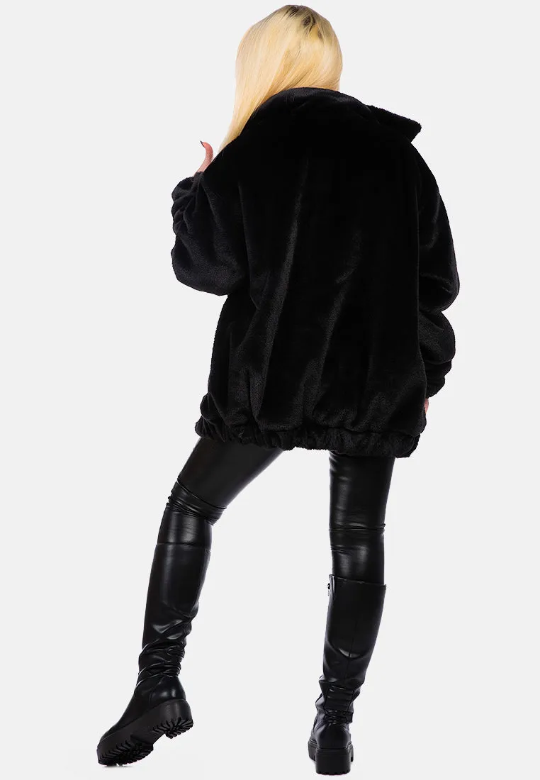 Velvet Furry Long Sleeve Jacket