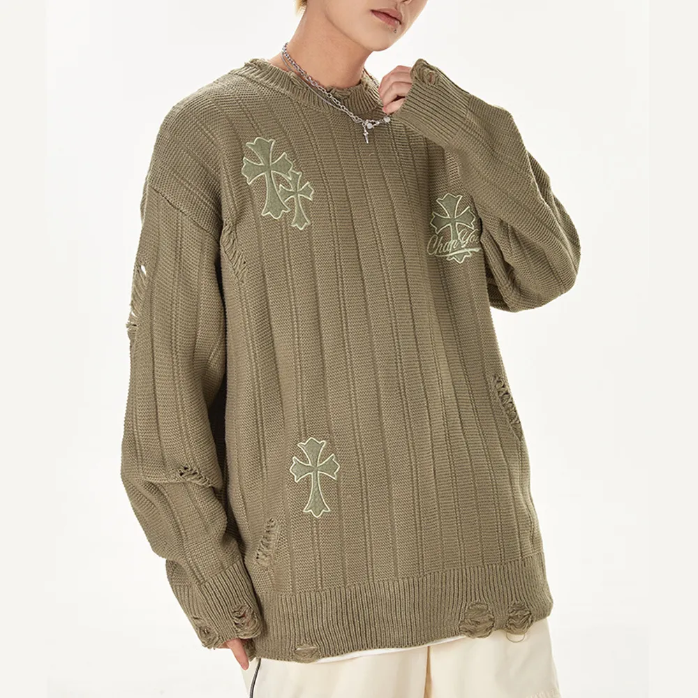 Vintage Cross Hole Sweater