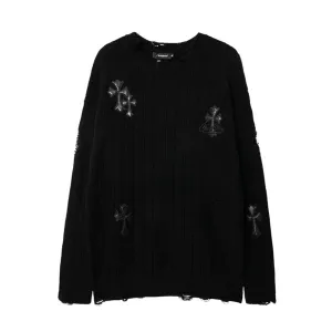 Vintage Cross Hole Sweater