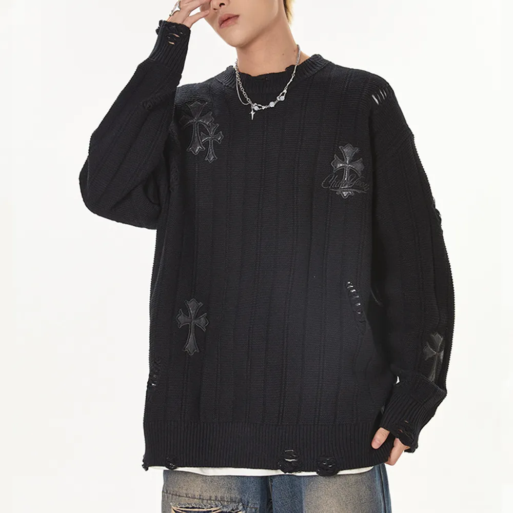 Vintage Cross Hole Sweater