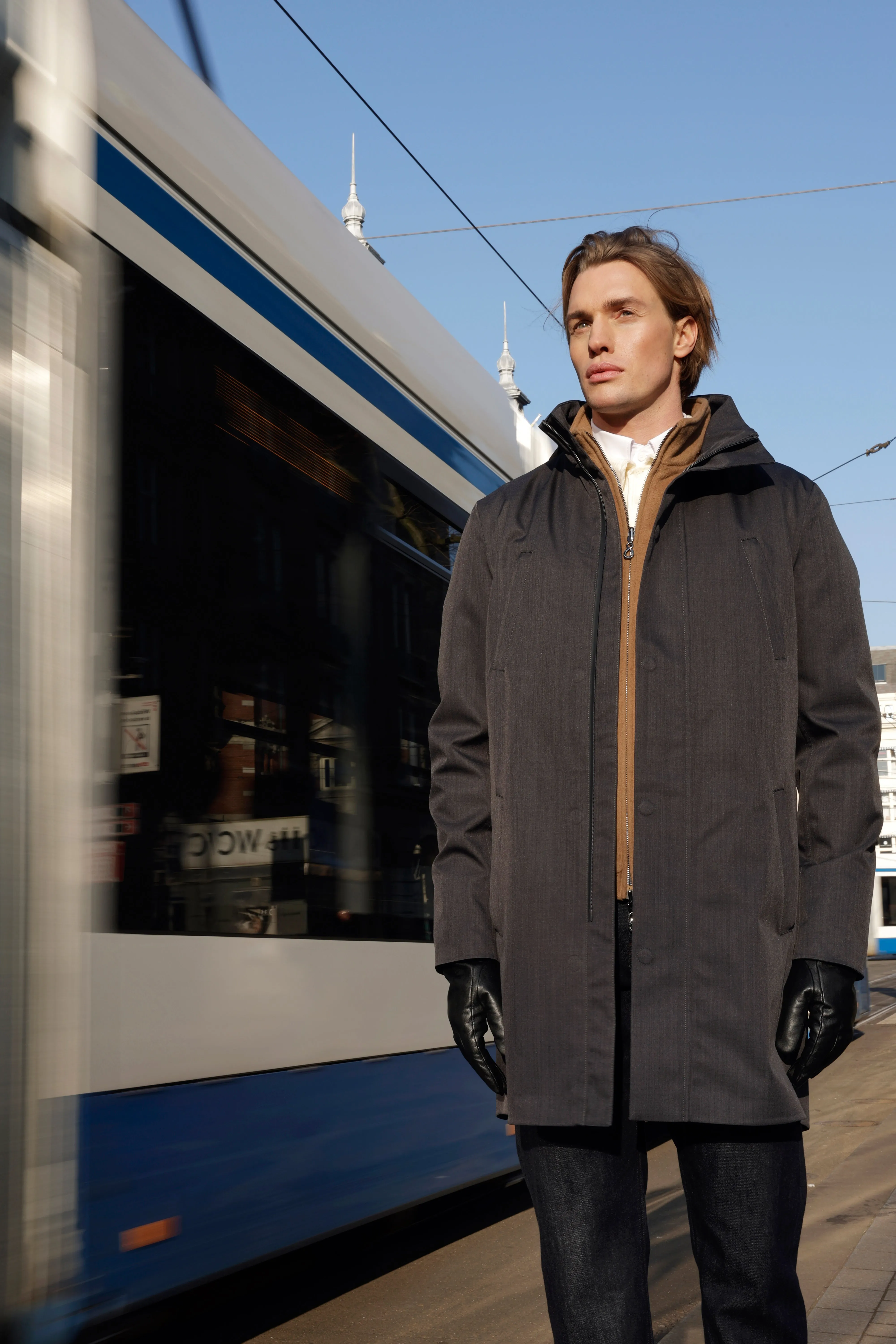 Waterproof Tailored Fit Parka  | Grey Melange