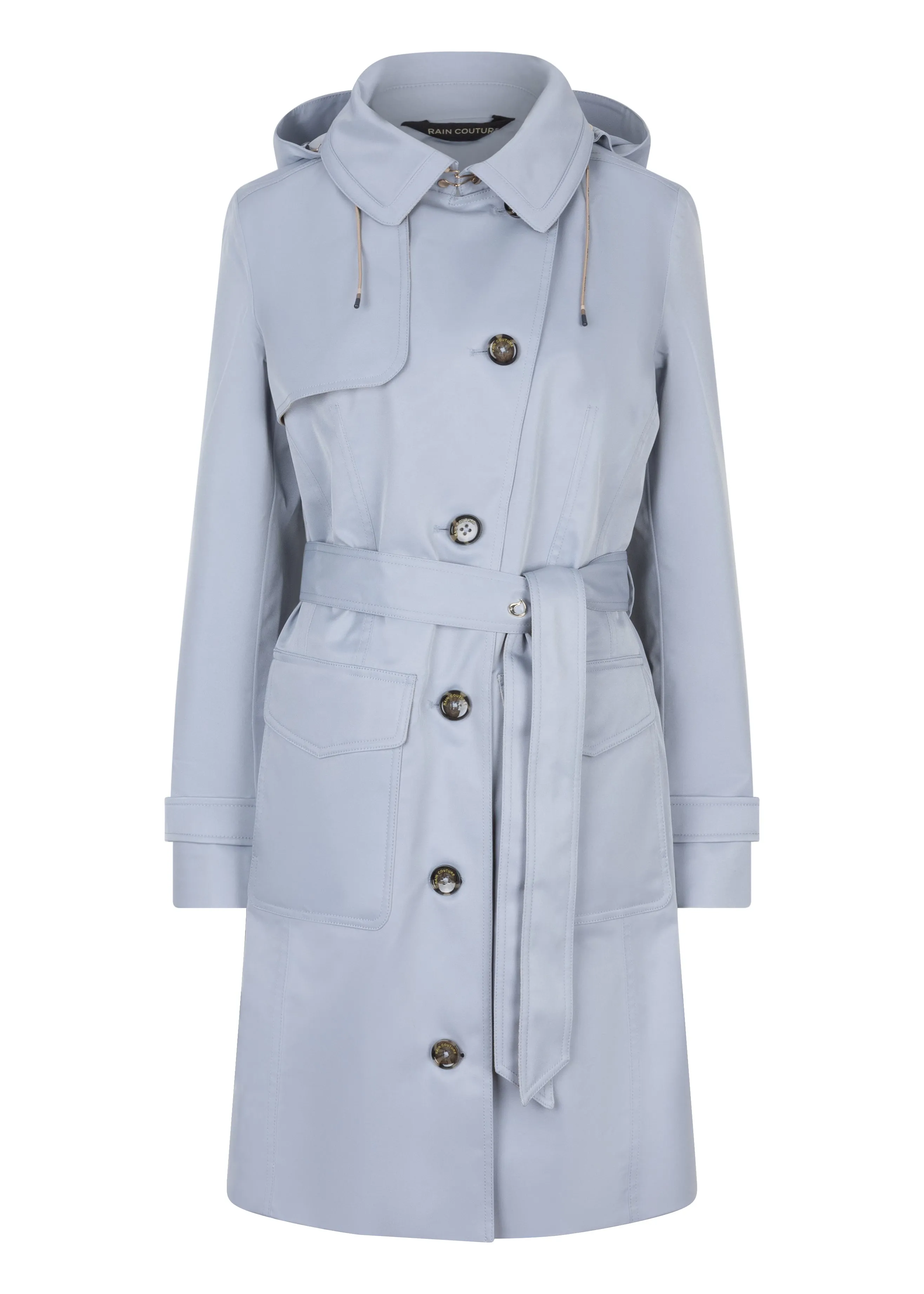 Waterproof Tailored To Fit Trenchcoat  | Glacier Blue