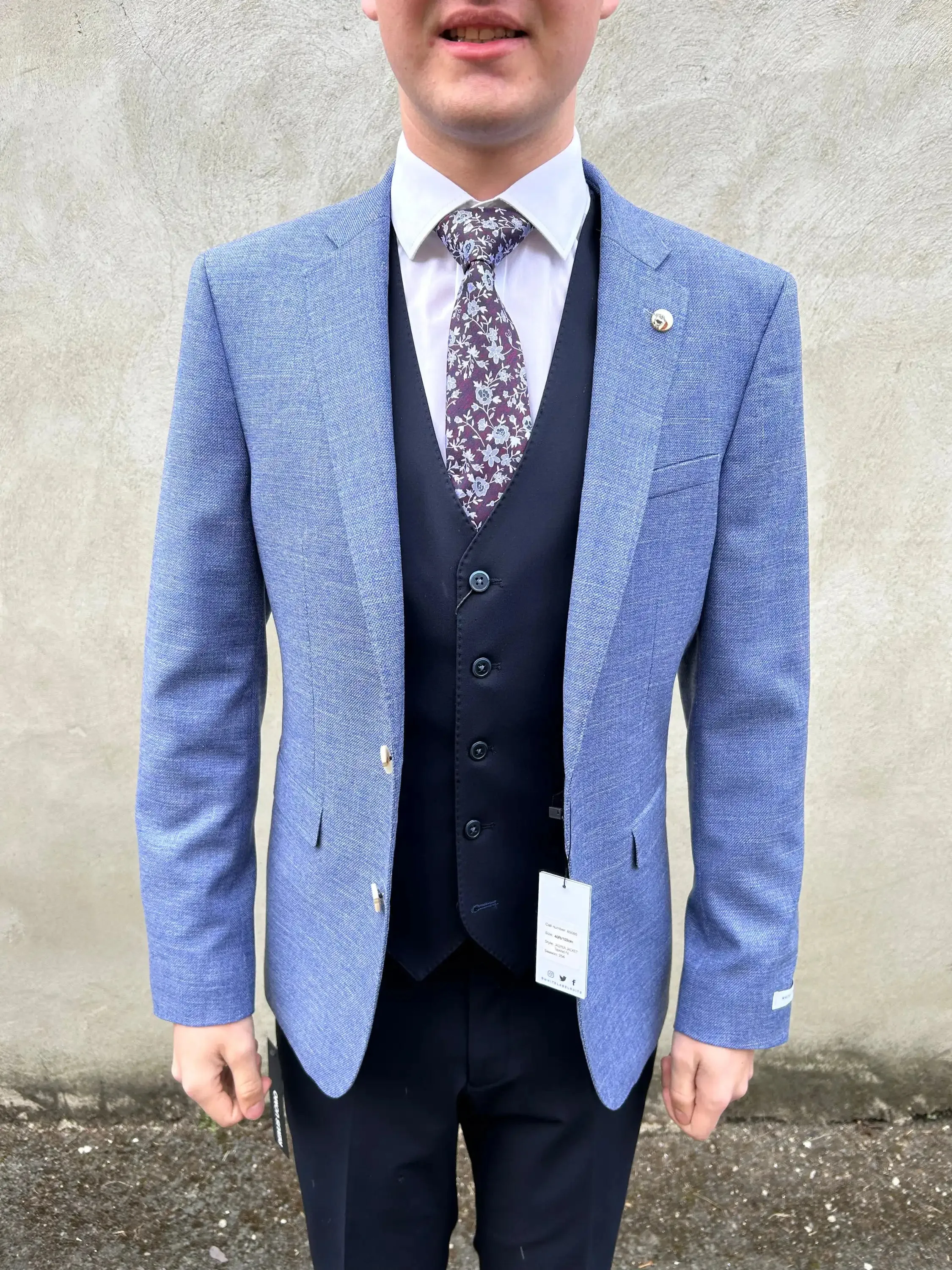 White Label Mens Jasper Sports Jacket Tapered Fit Blue