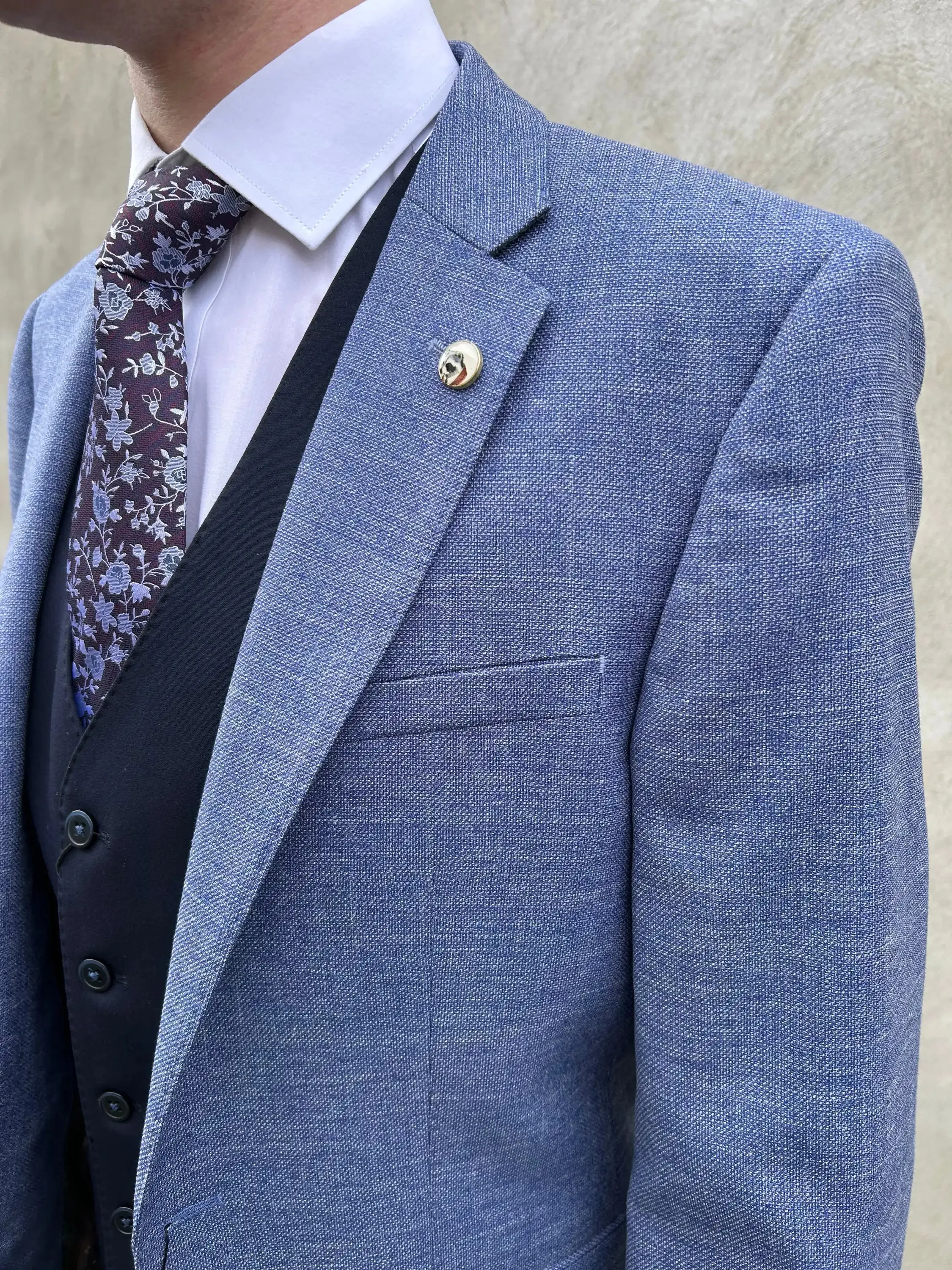 White Label Mens Jasper Sports Jacket Tapered Fit Blue