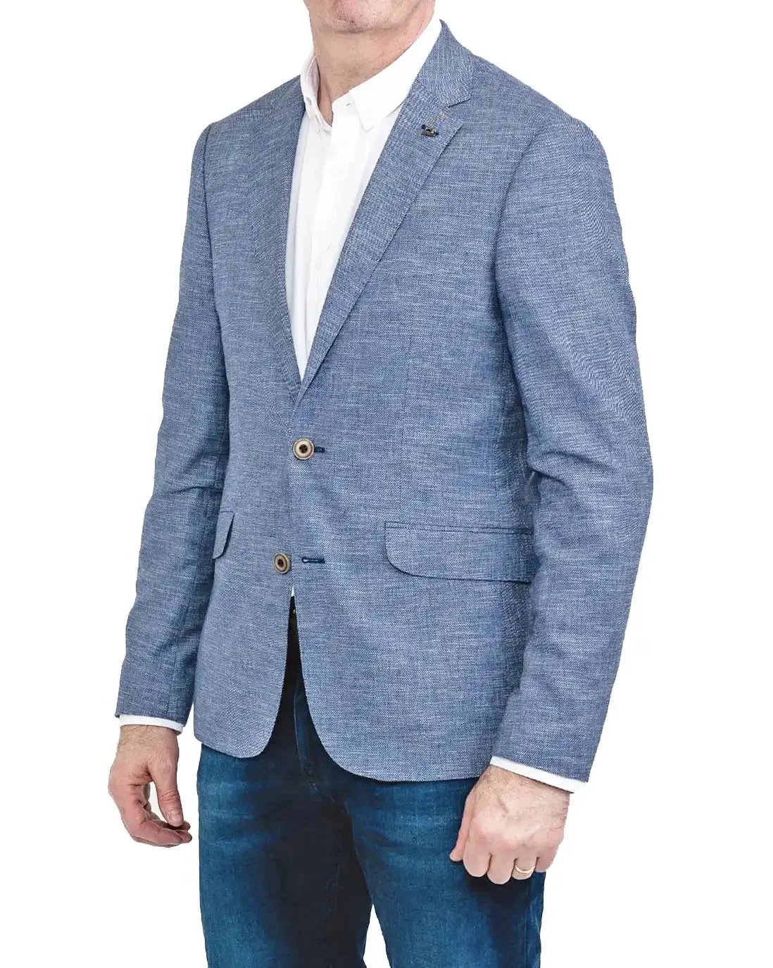 White Label Mens Jasper Sports Jacket Tapered Fit Blue