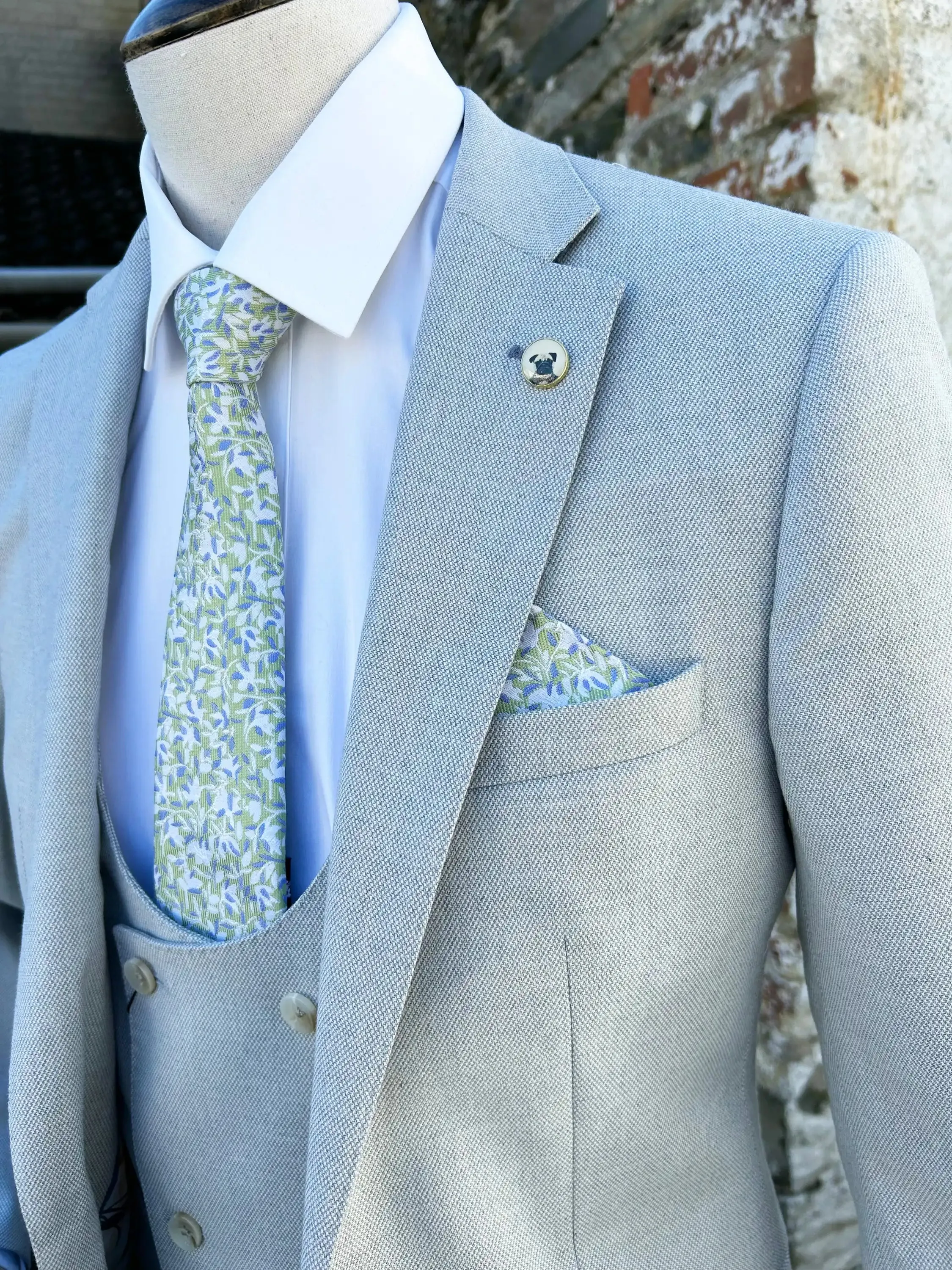 White Label Mens Jasper Sports Jacket Tapered Fit Stone Grey