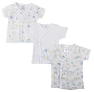 White Side Snap Short Sleeve Shirt - 3 Pack CS_0201