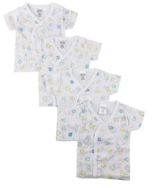 White Side Snap Short Sleeve Shirt - 4 Pack CS_0205