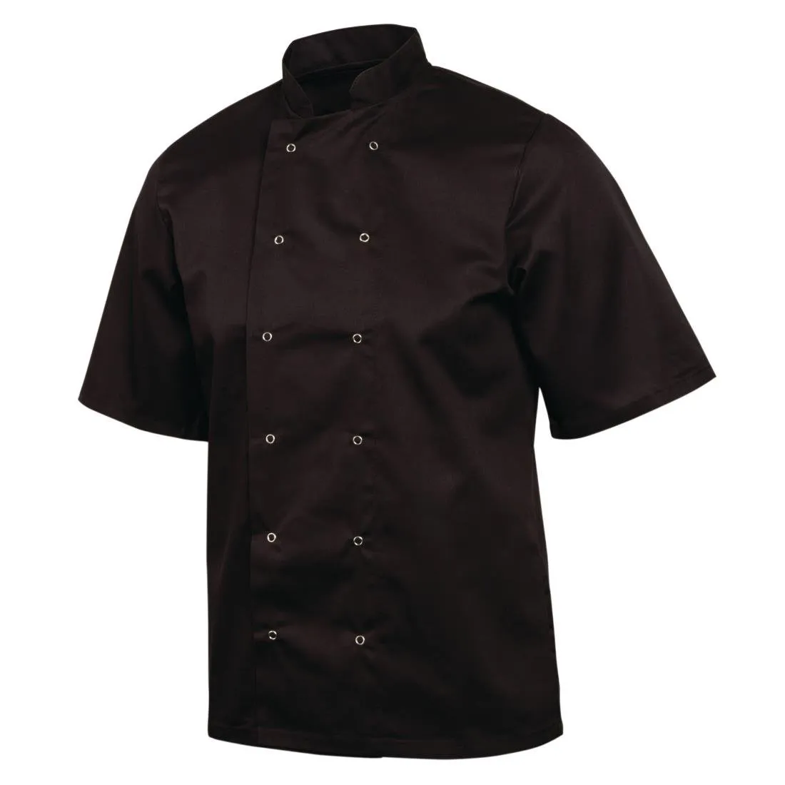 Whites Vegas Unisex Chef Jacket Short Sleeve Black XL