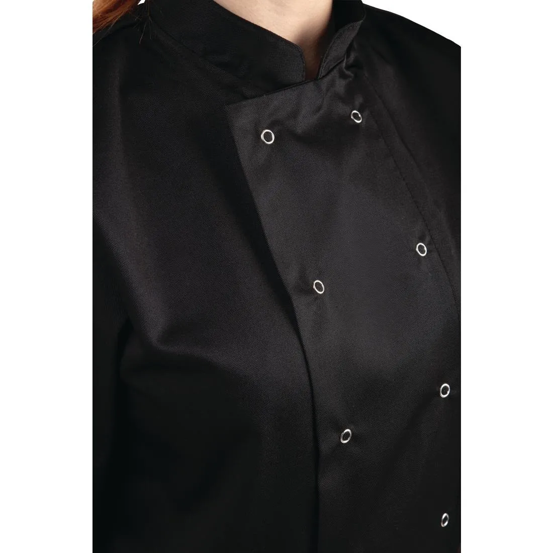 Whites Vegas Unisex Chef Jacket Short Sleeve Black XL