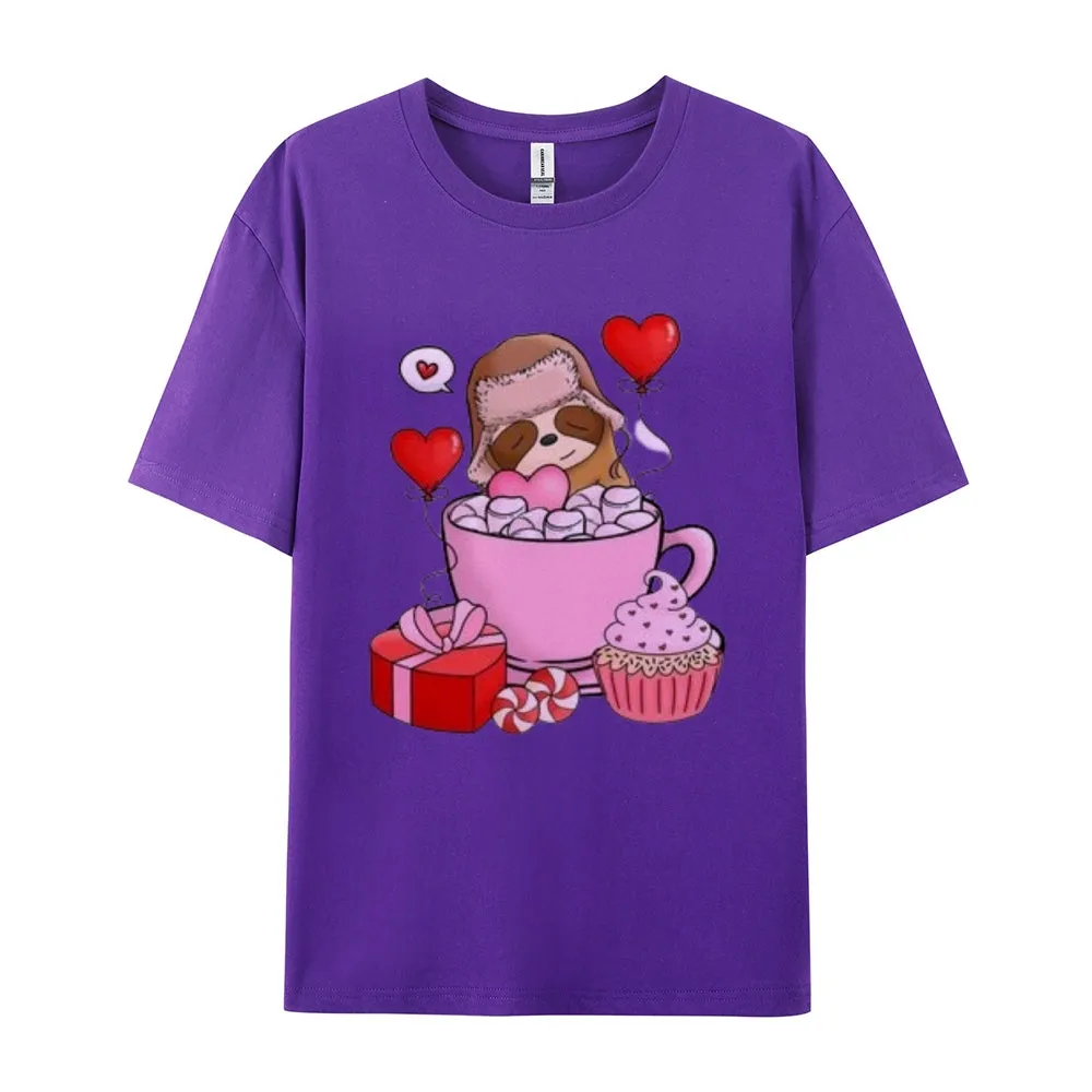 Women Happy Valentine's Day Print Graphic T-shirt