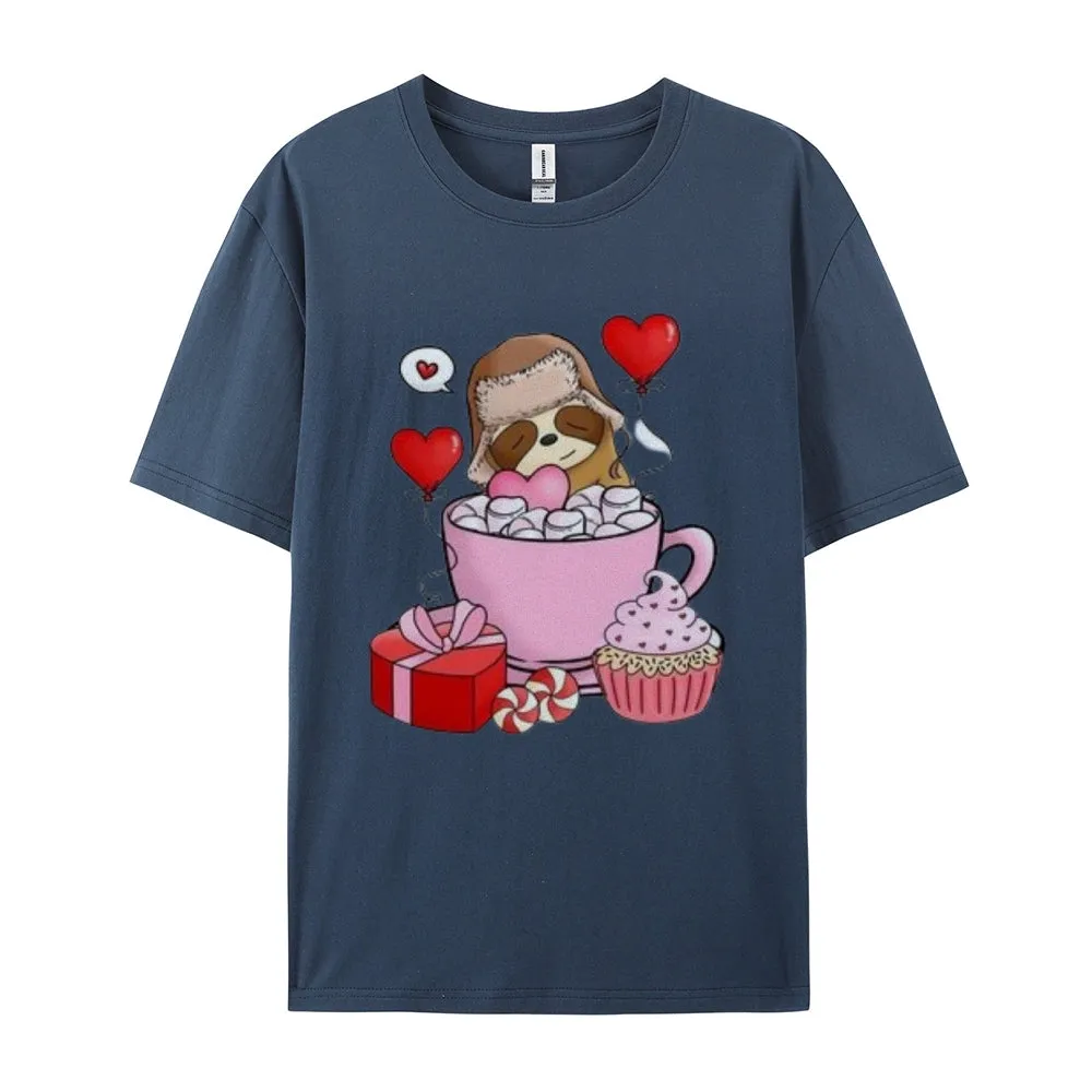 Women Happy Valentine's Day Print Graphic T-shirt