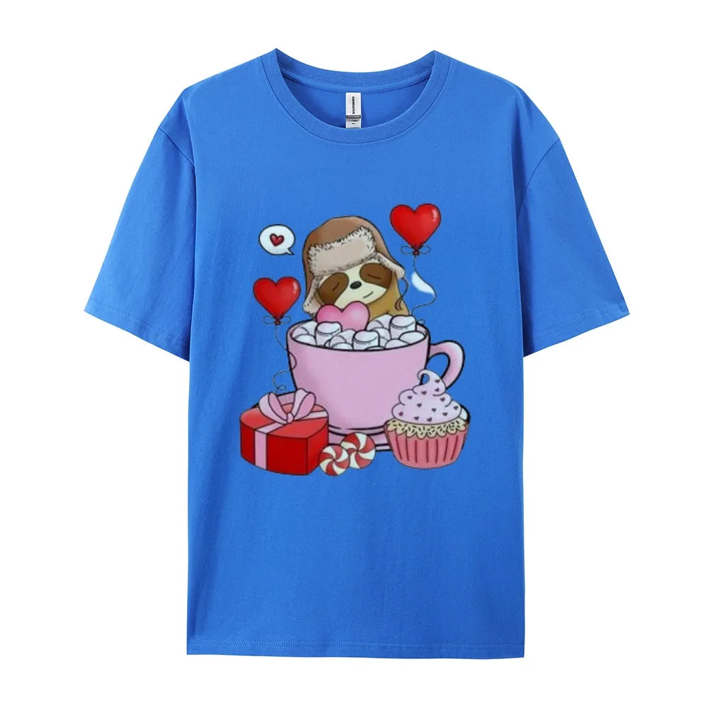 Women Happy Valentine's Day Print Graphic T-shirt