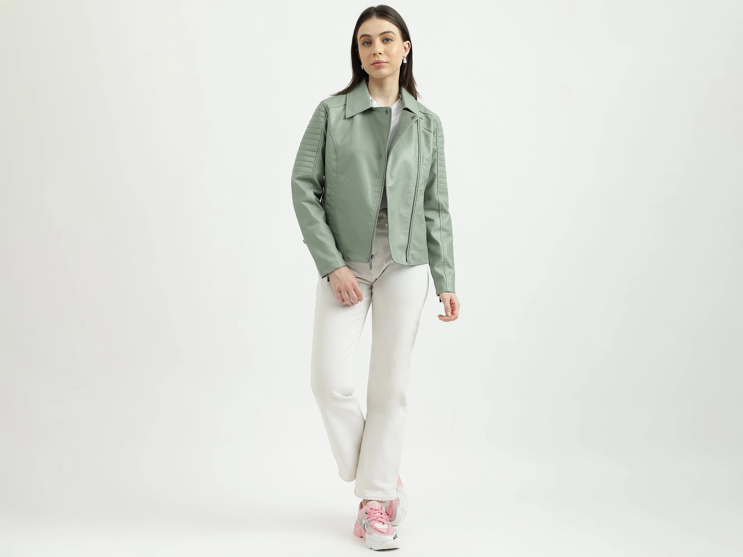 Women's Full Sleeves Biker Jacket