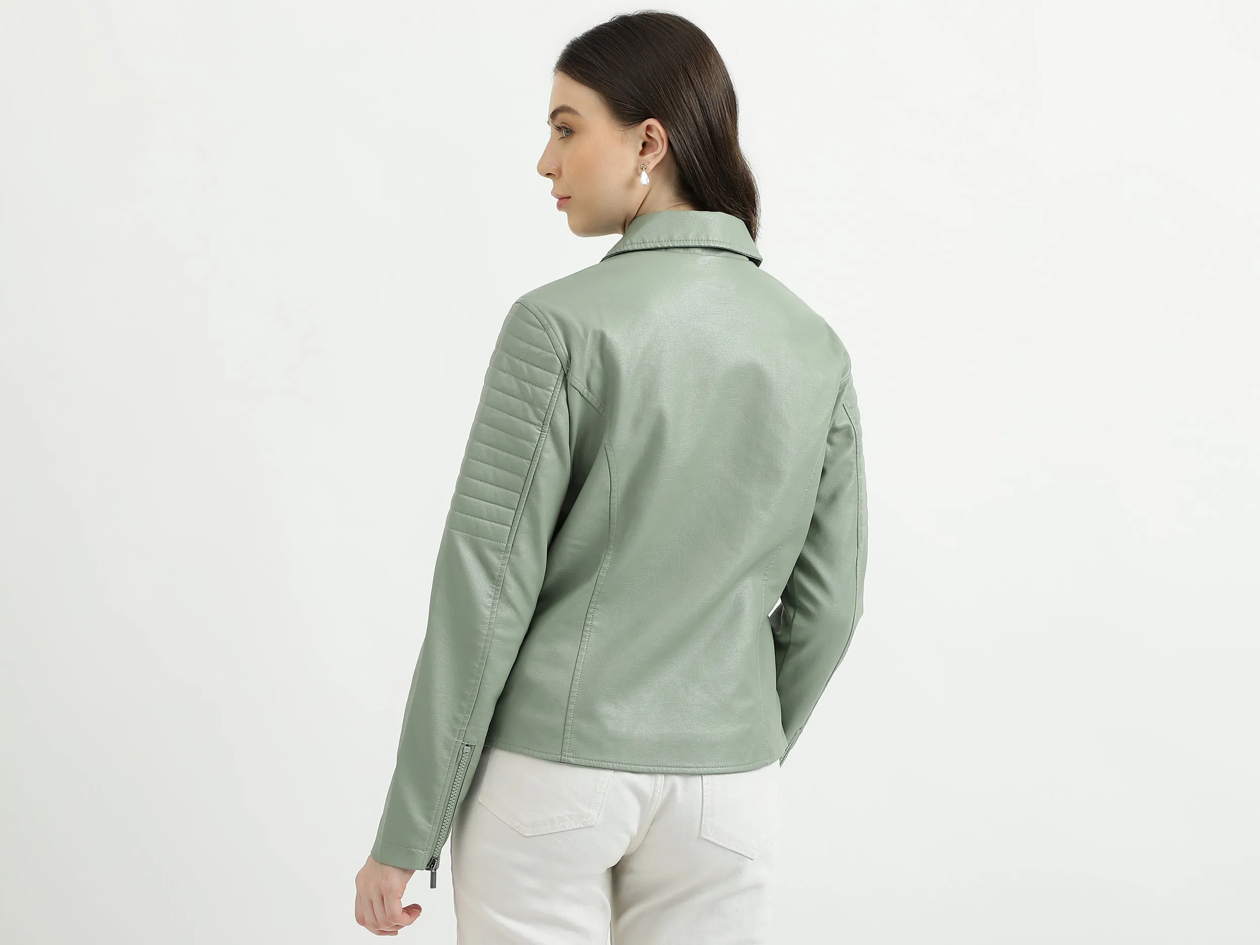 Women's Full Sleeves Biker Jacket