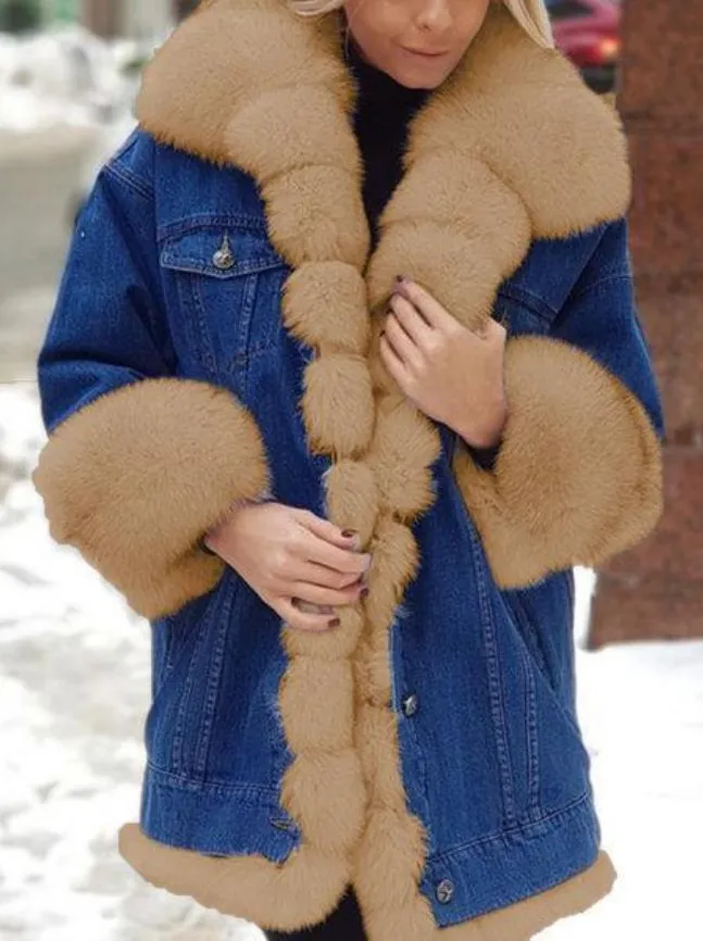 Women's Thania Winter Coat with Fur Trim