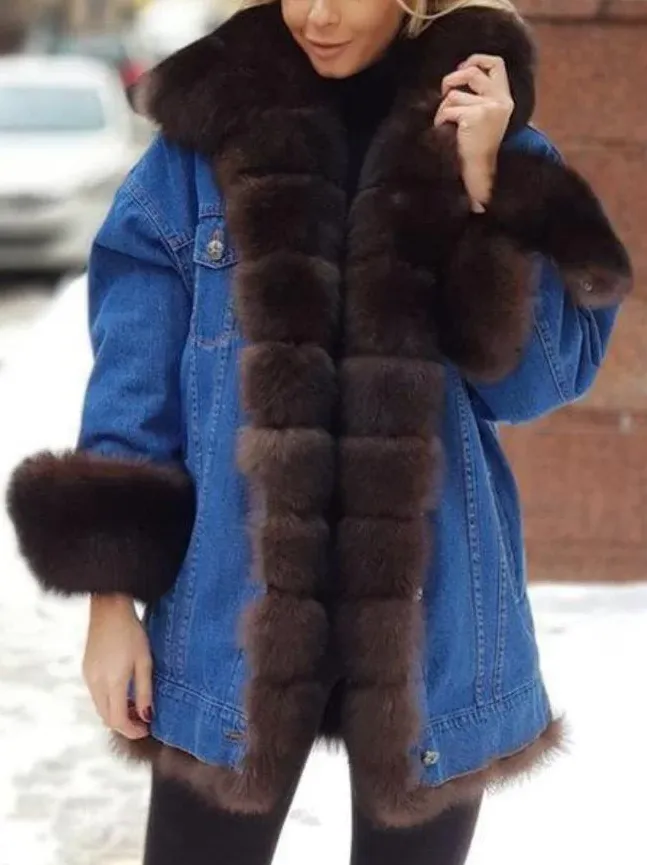 Women's Thania Winter Coat with Fur Trim