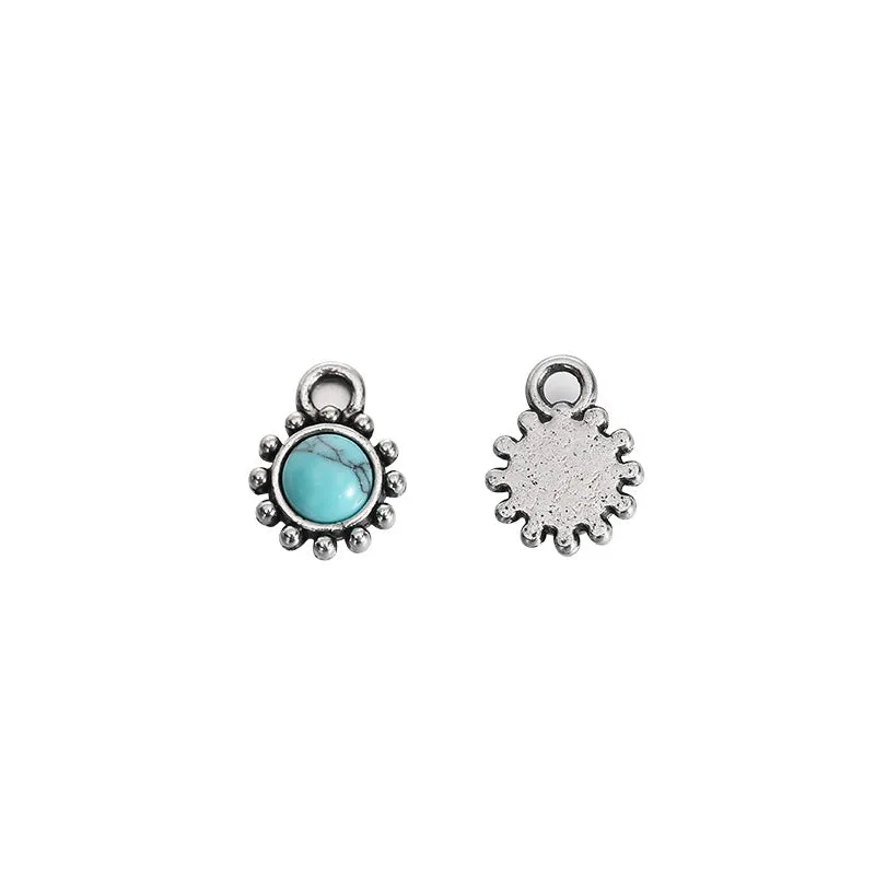 Women's Turquoise Vintage Alloy Pendant