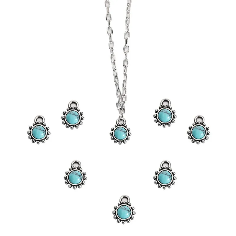 Women's Turquoise Vintage Alloy Pendant