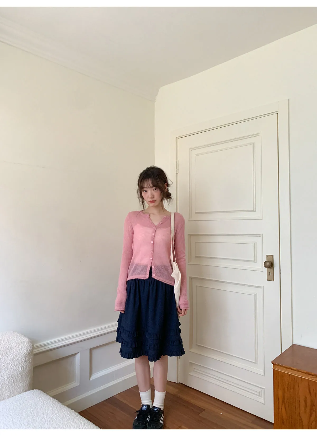 Wooden ear pleat skirt