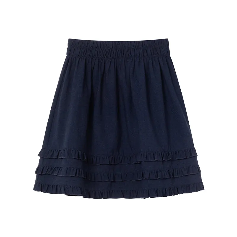 Wooden ear pleat skirt