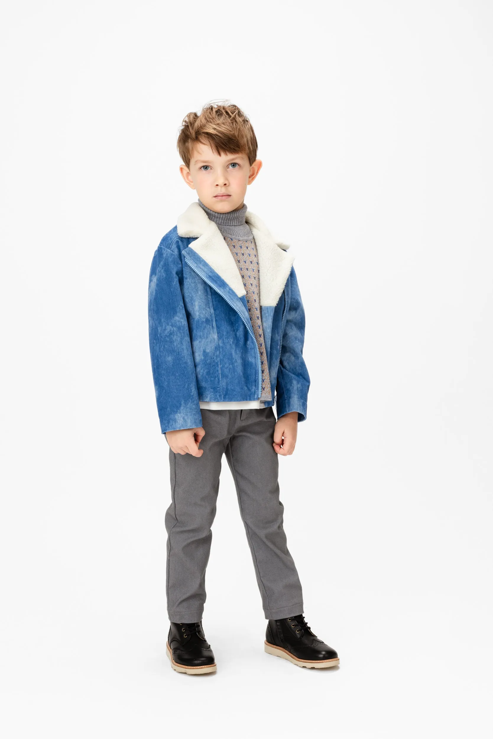 Wool Roll Neck Noel, Grey