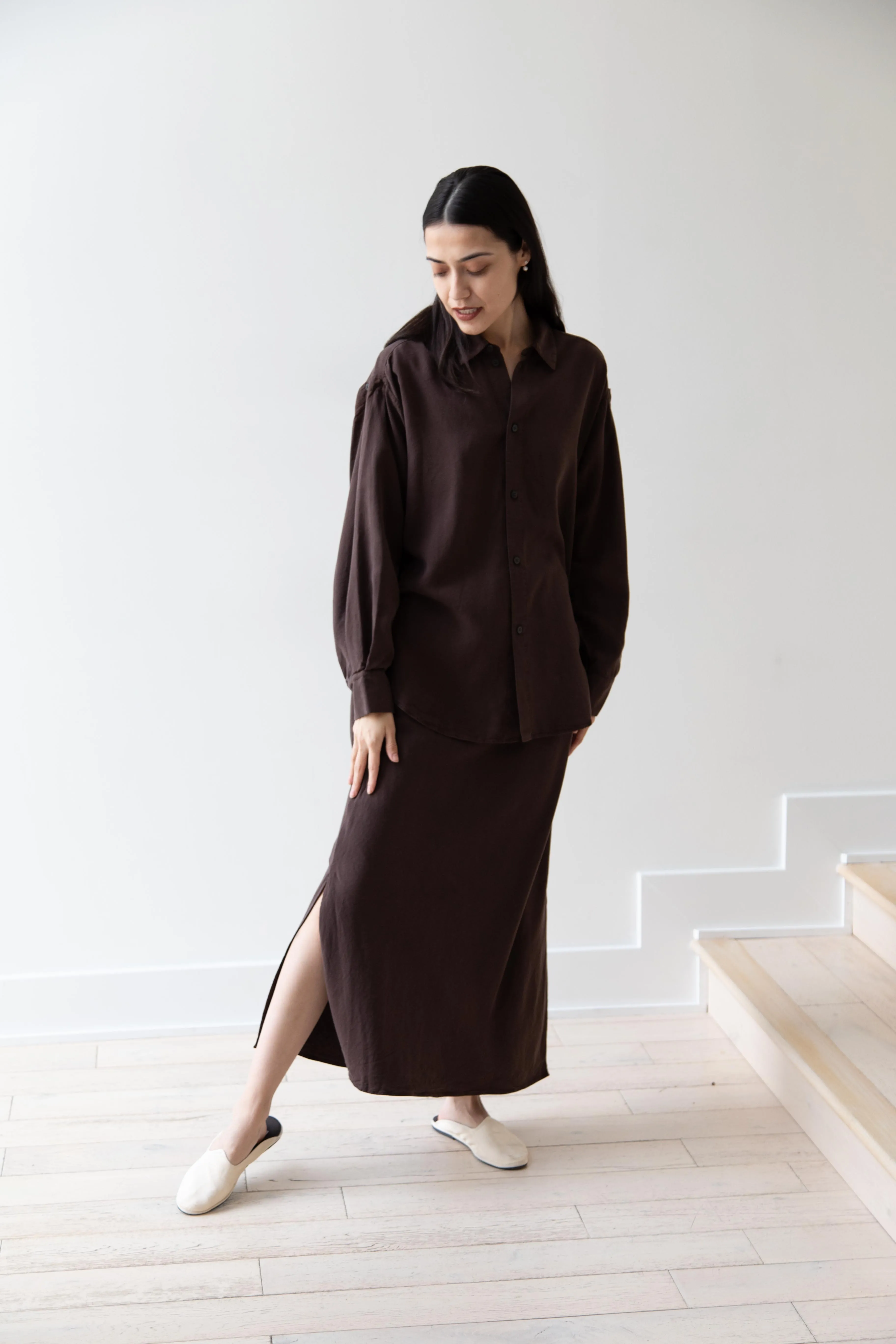 Wright & Doyle | Bias Skirt in Cacao
