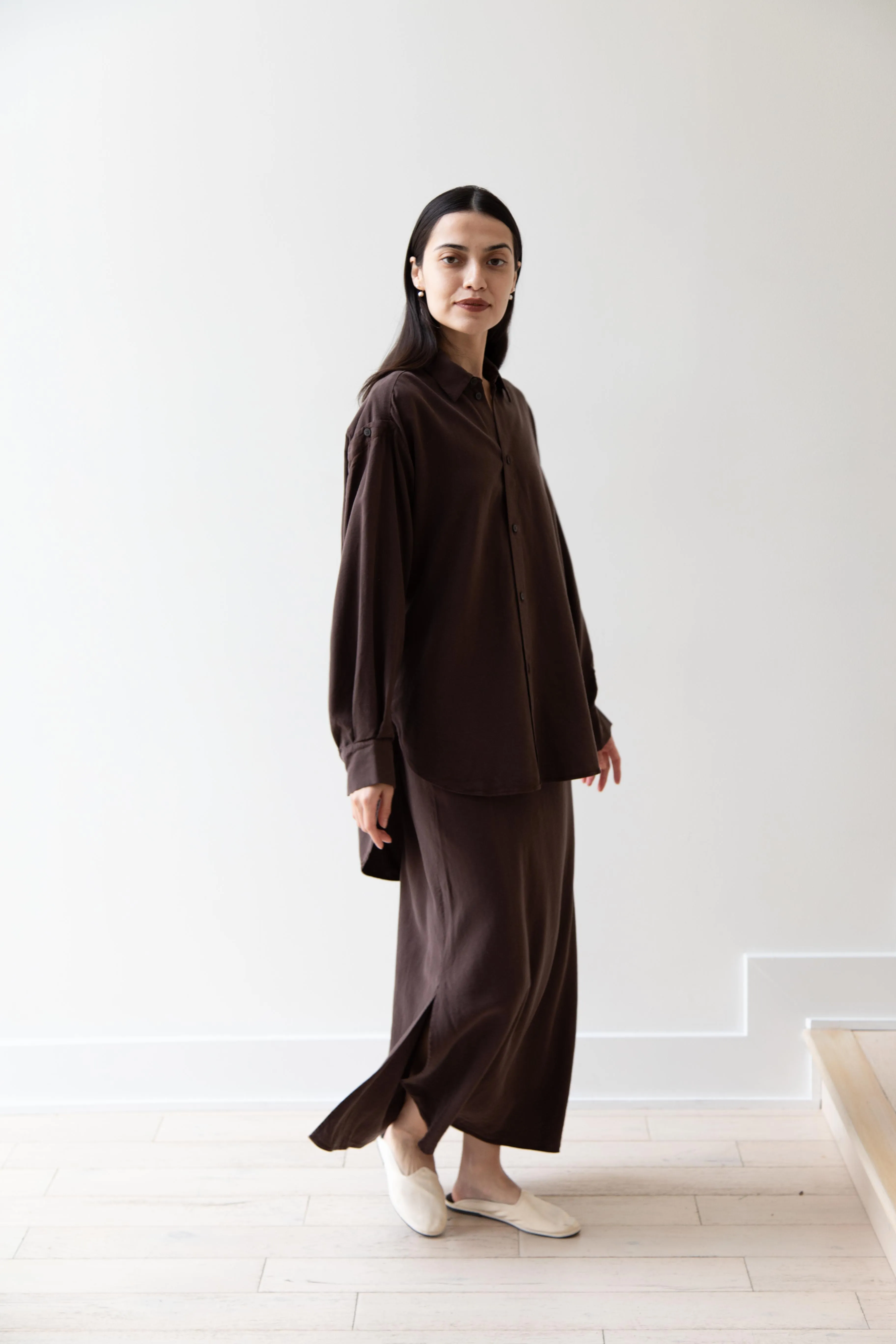 Wright & Doyle | Bias Skirt in Cacao
