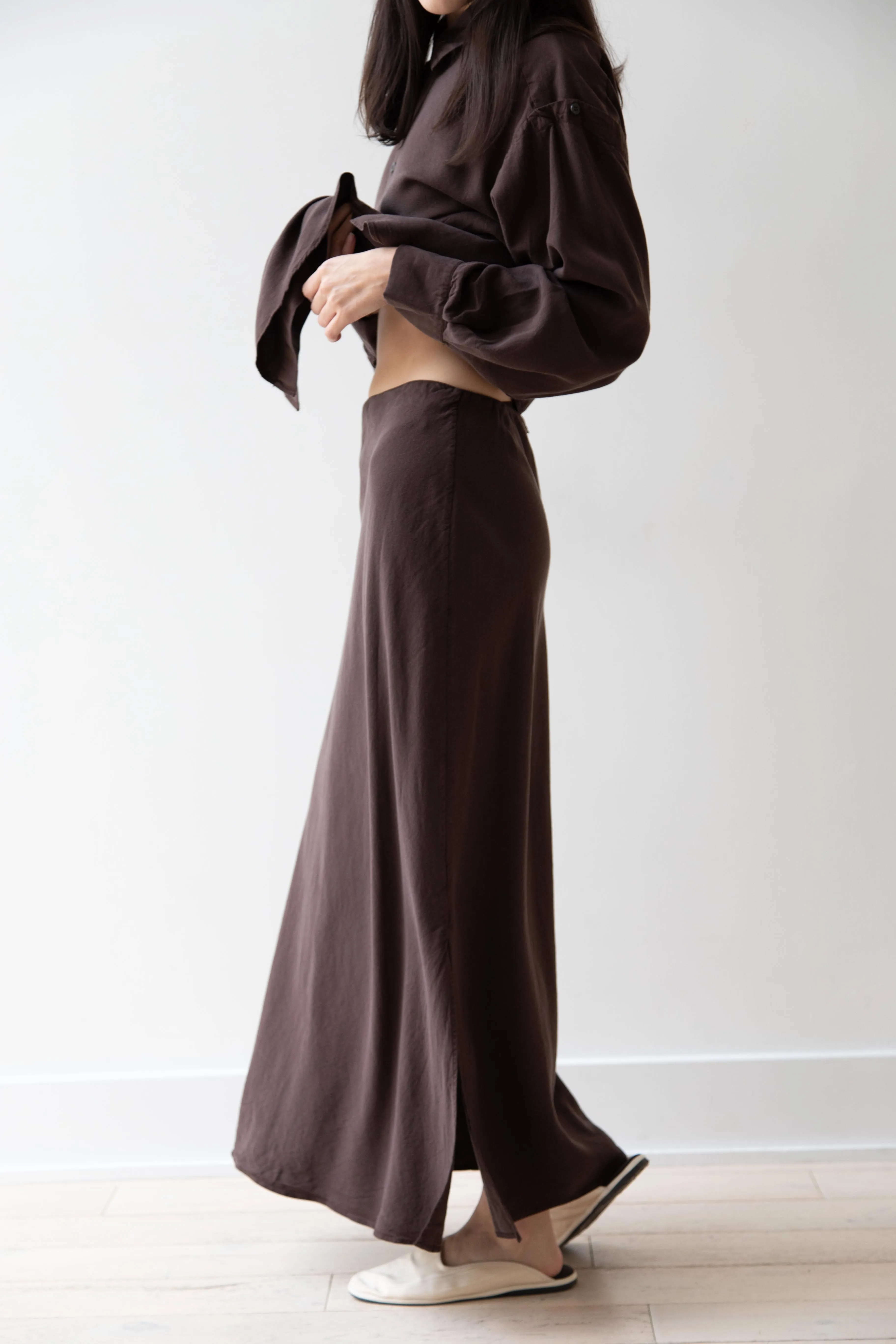 Wright & Doyle | Bias Skirt in Cacao