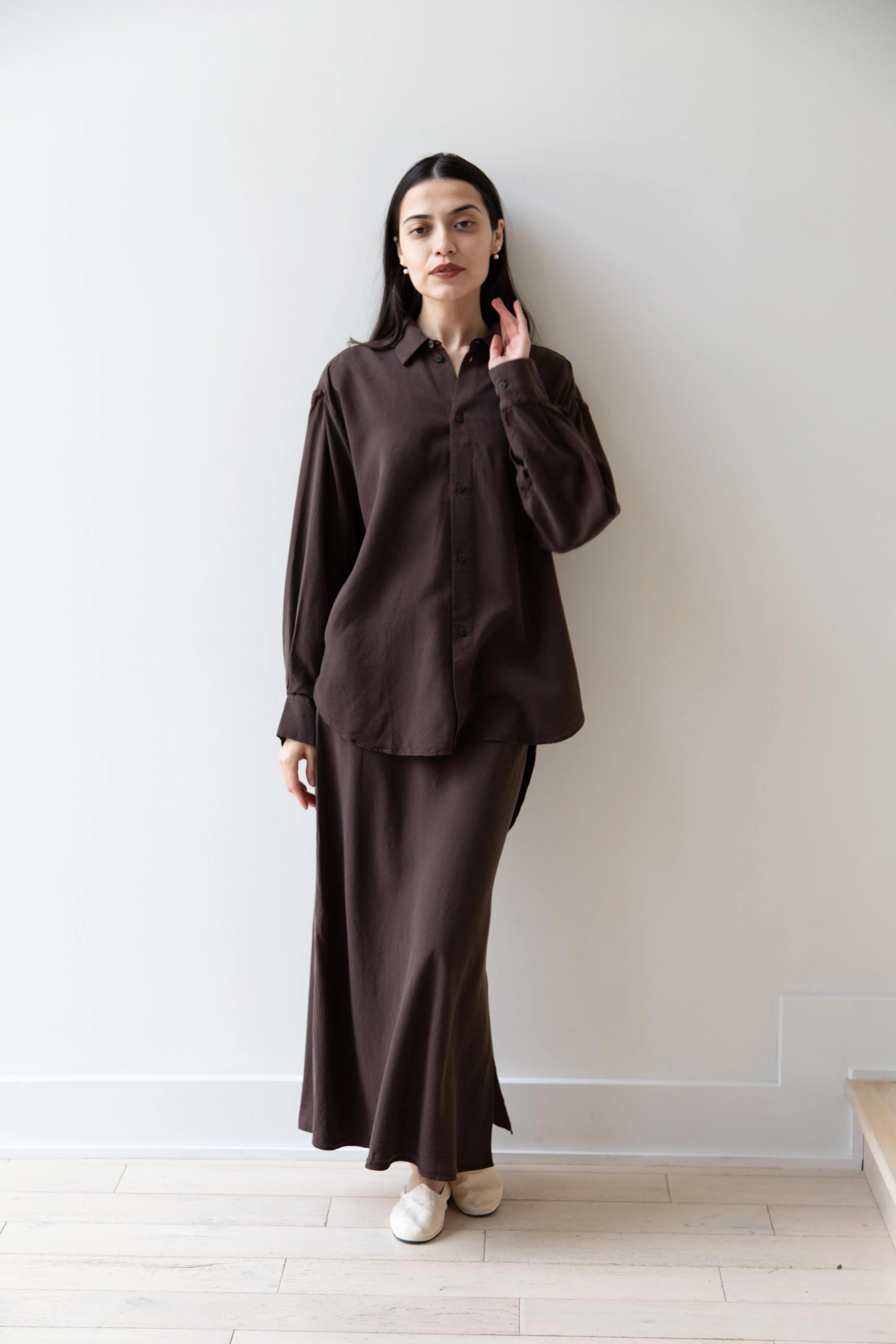 Wright & Doyle | Bias Skirt in Cacao