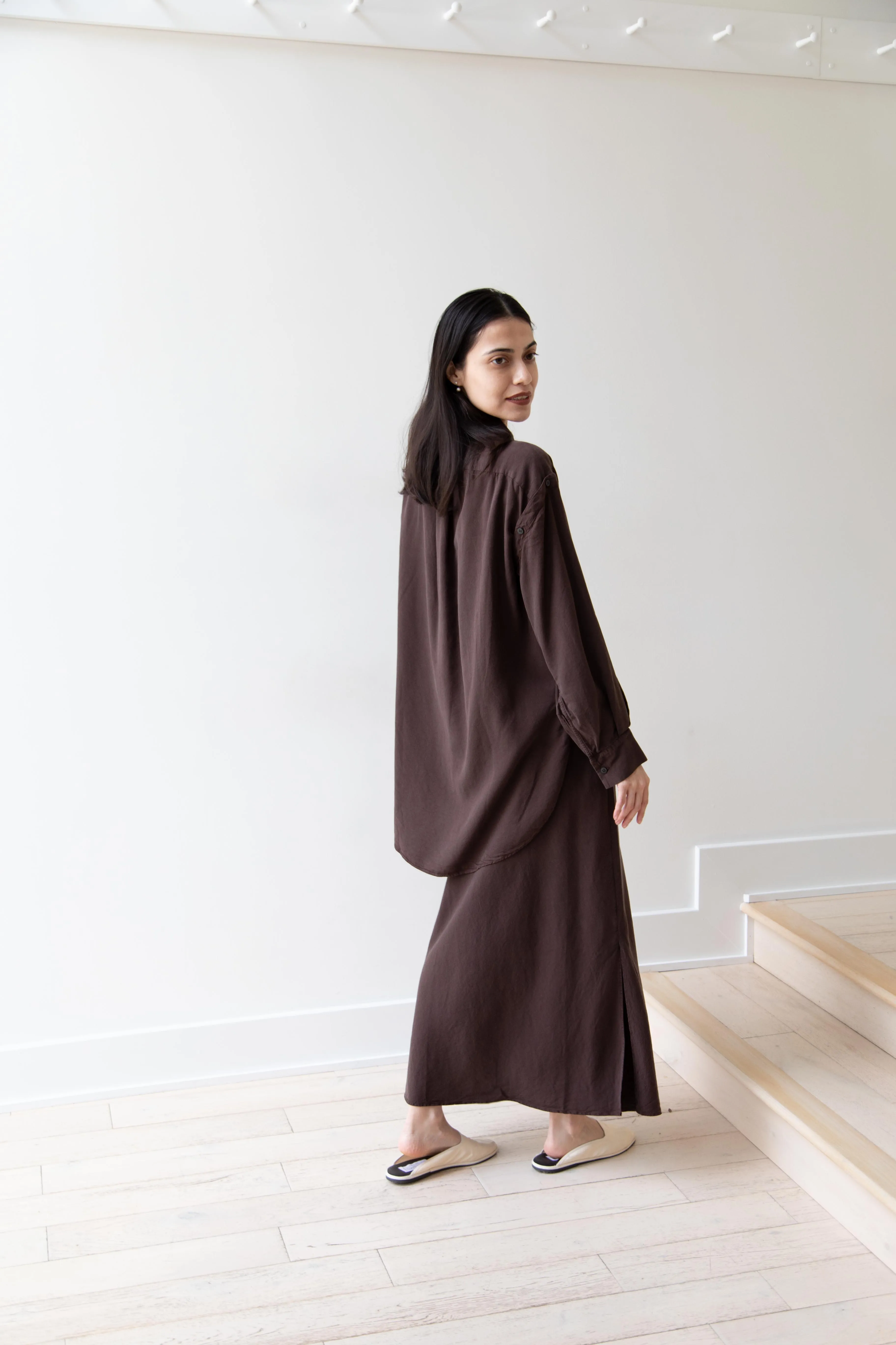 Wright & Doyle | Bias Skirt in Cacao