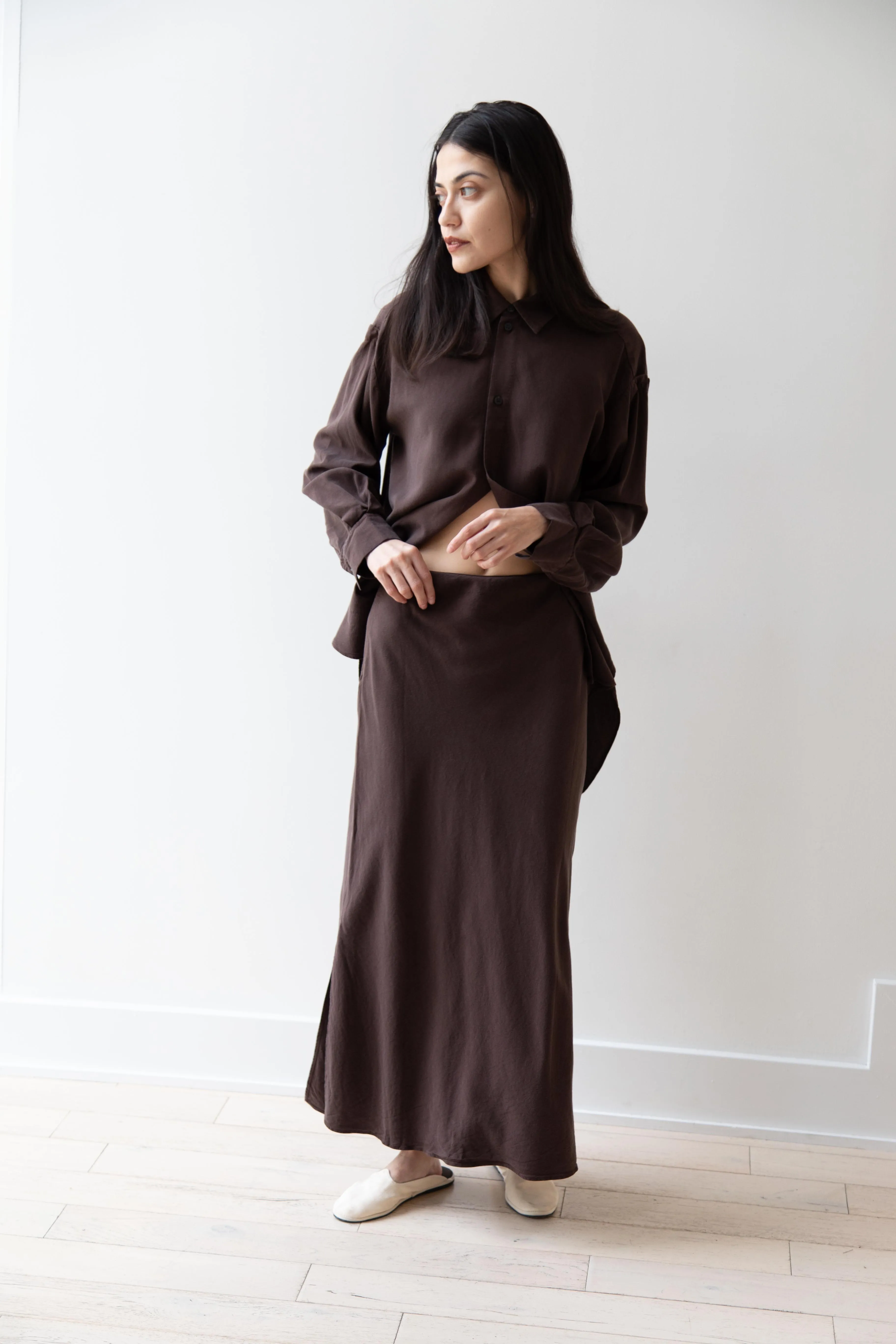 Wright & Doyle | Bias Skirt in Cacao
