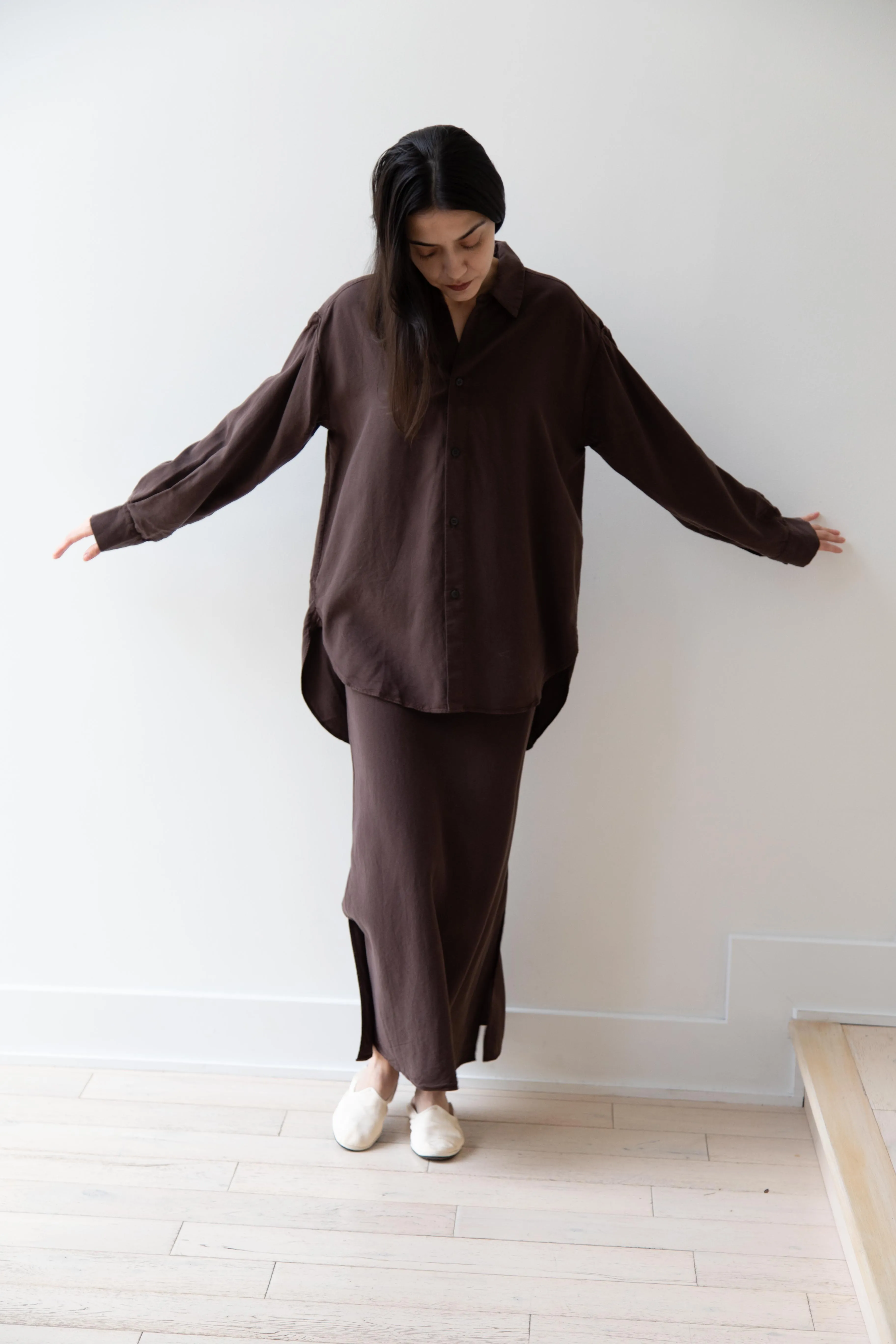 Wright & Doyle | Bias Skirt in Cacao