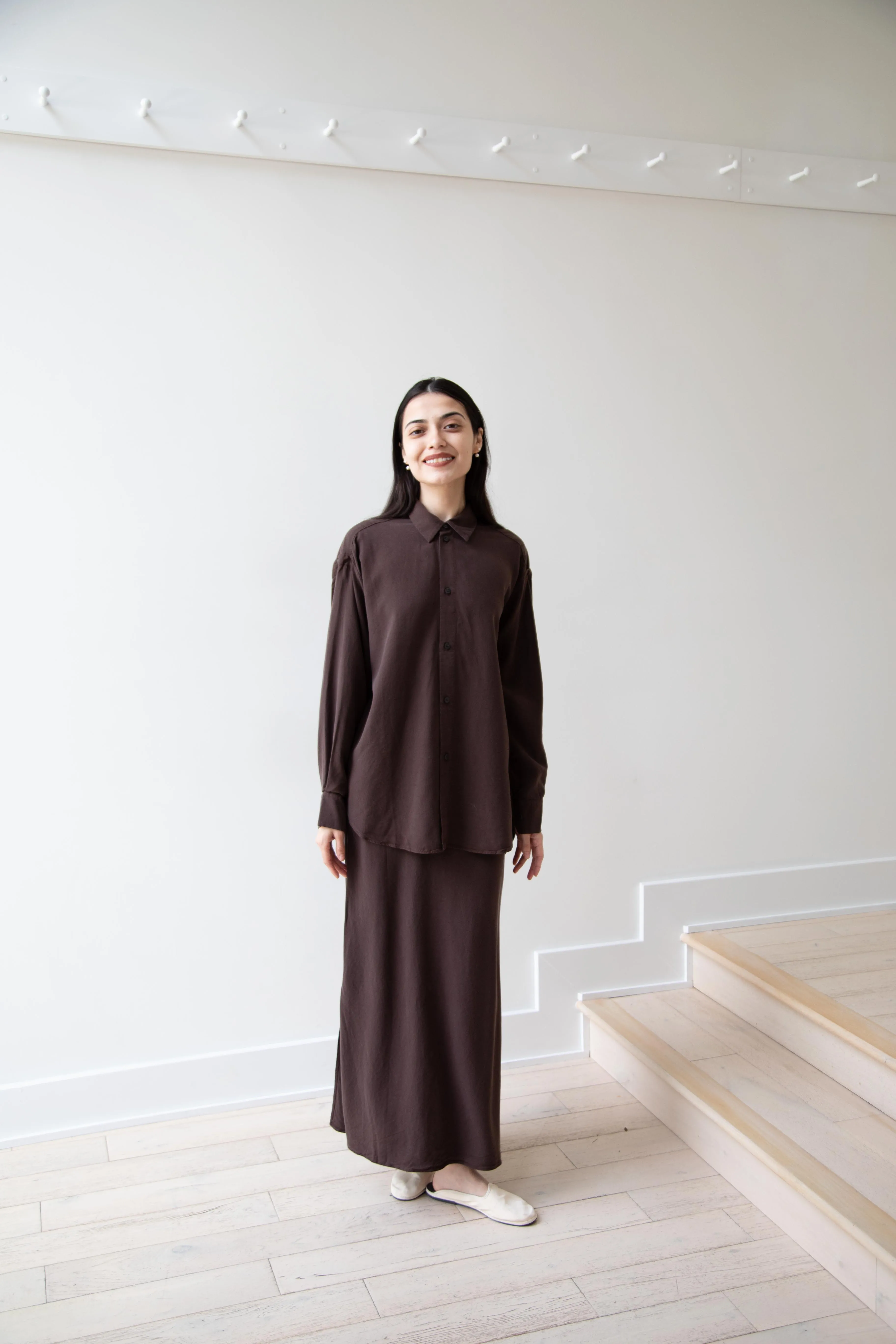 Wright & Doyle | Bias Skirt in Cacao