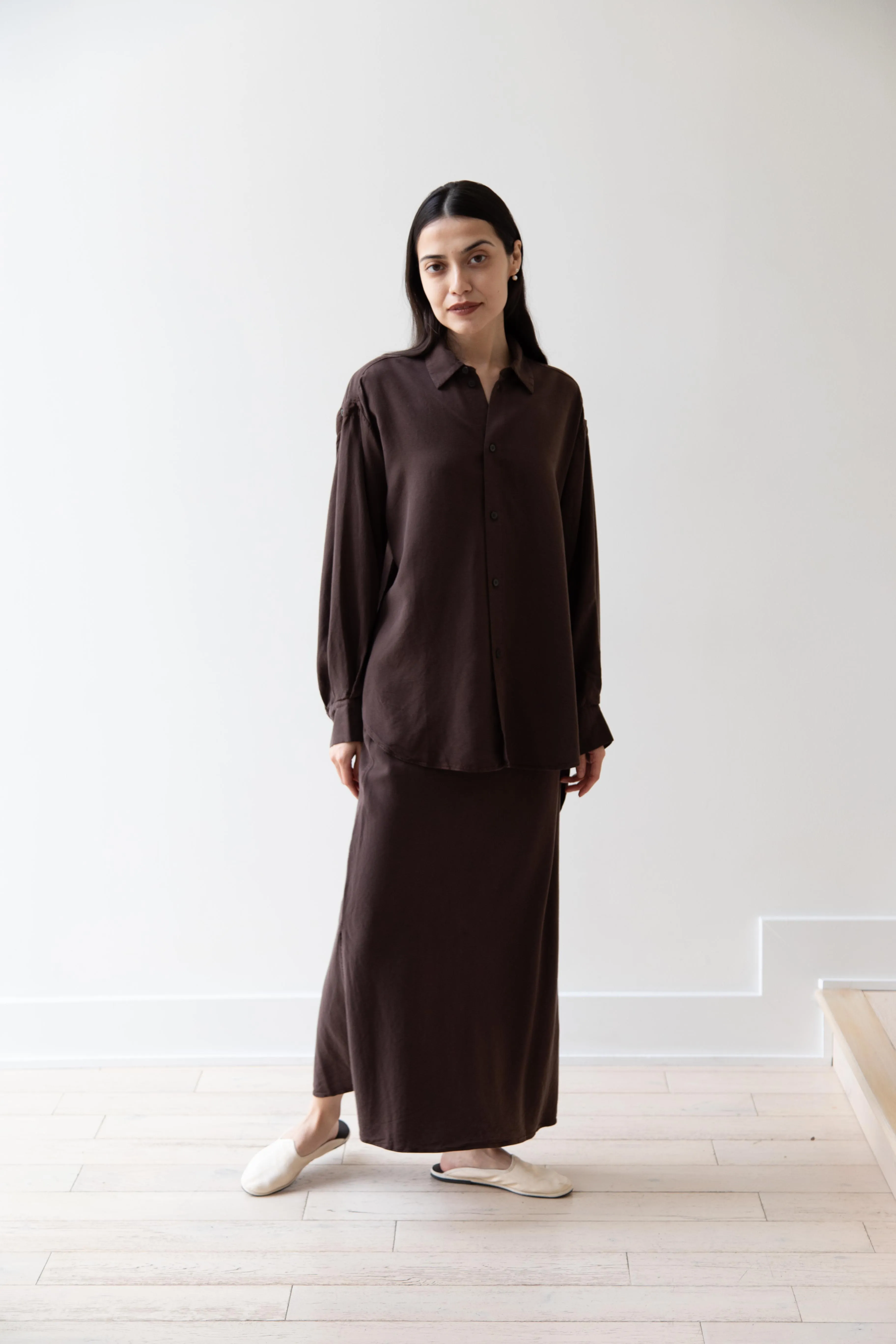 Wright & Doyle | Bias Skirt in Cacao