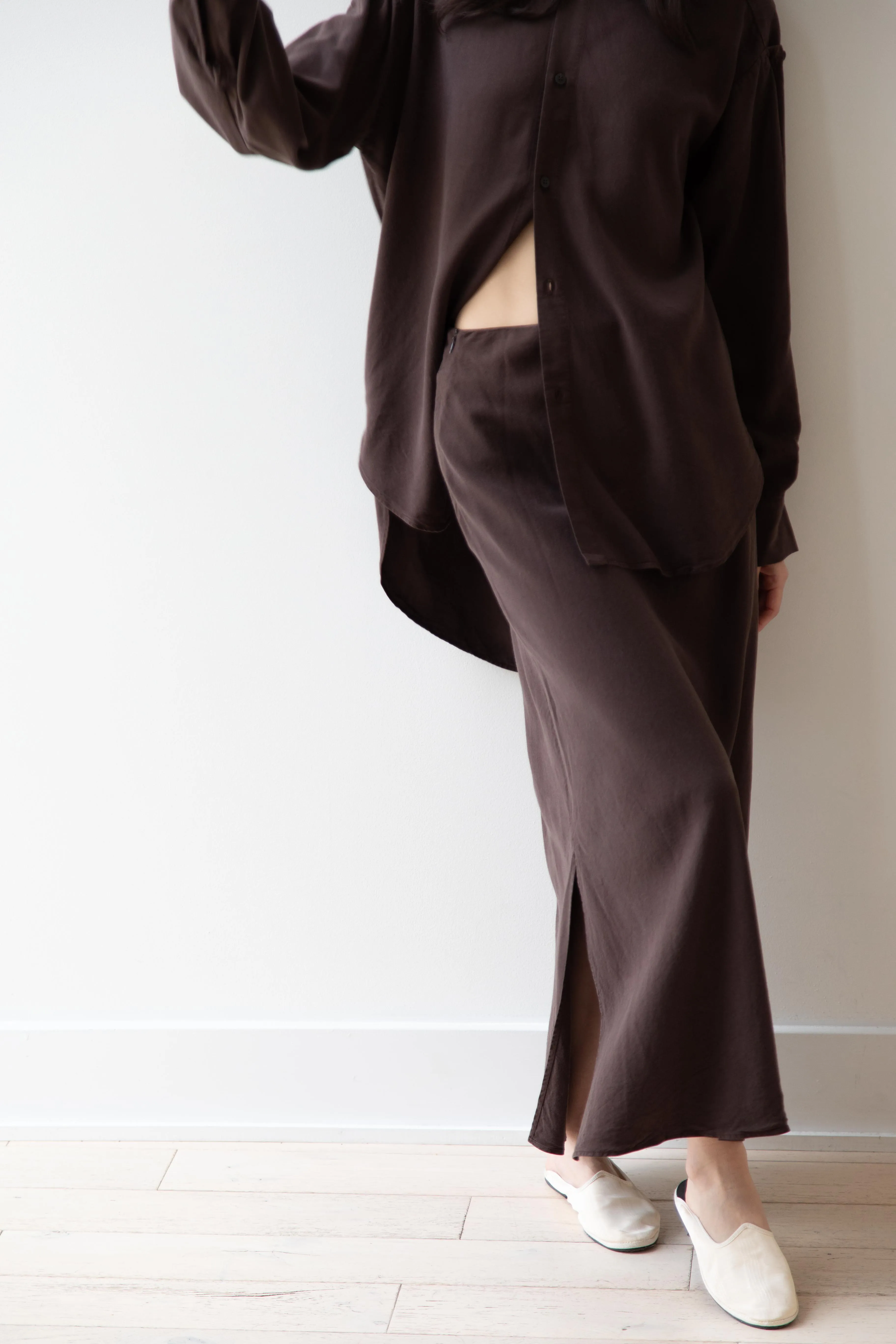 Wright & Doyle | Bias Skirt in Cacao