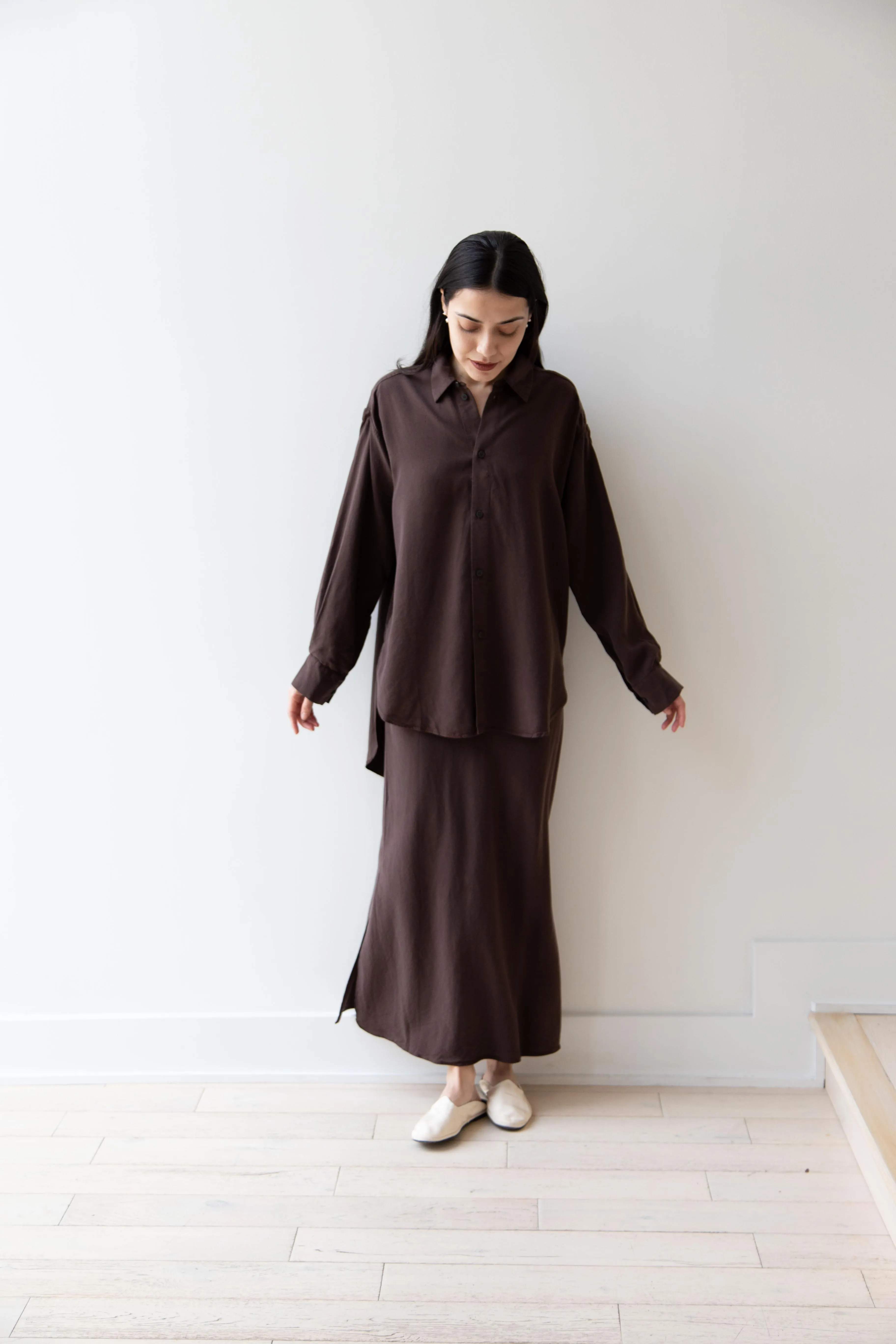 Wright & Doyle | Bias Skirt in Cacao
