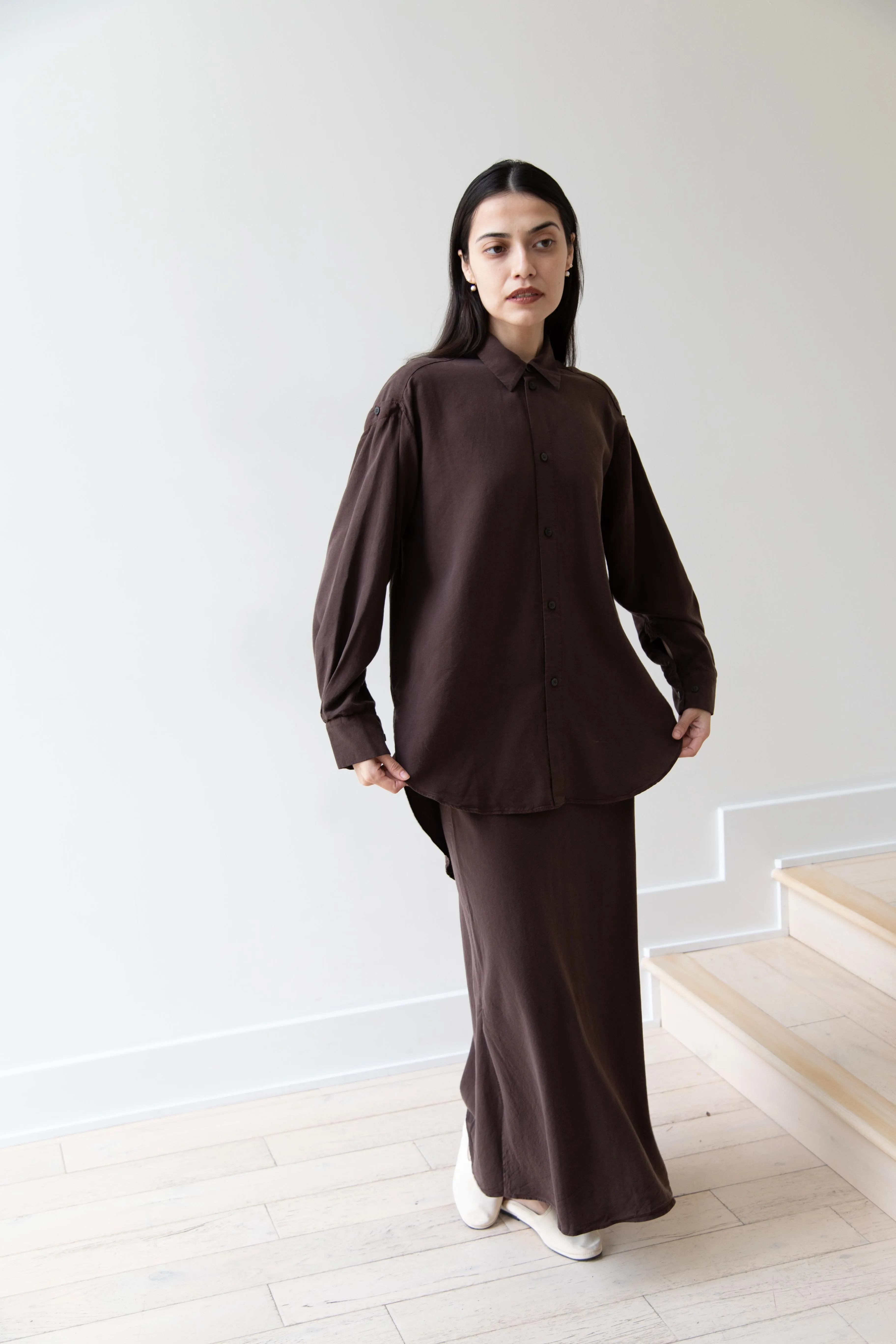 Wright & Doyle | Bias Skirt in Cacao