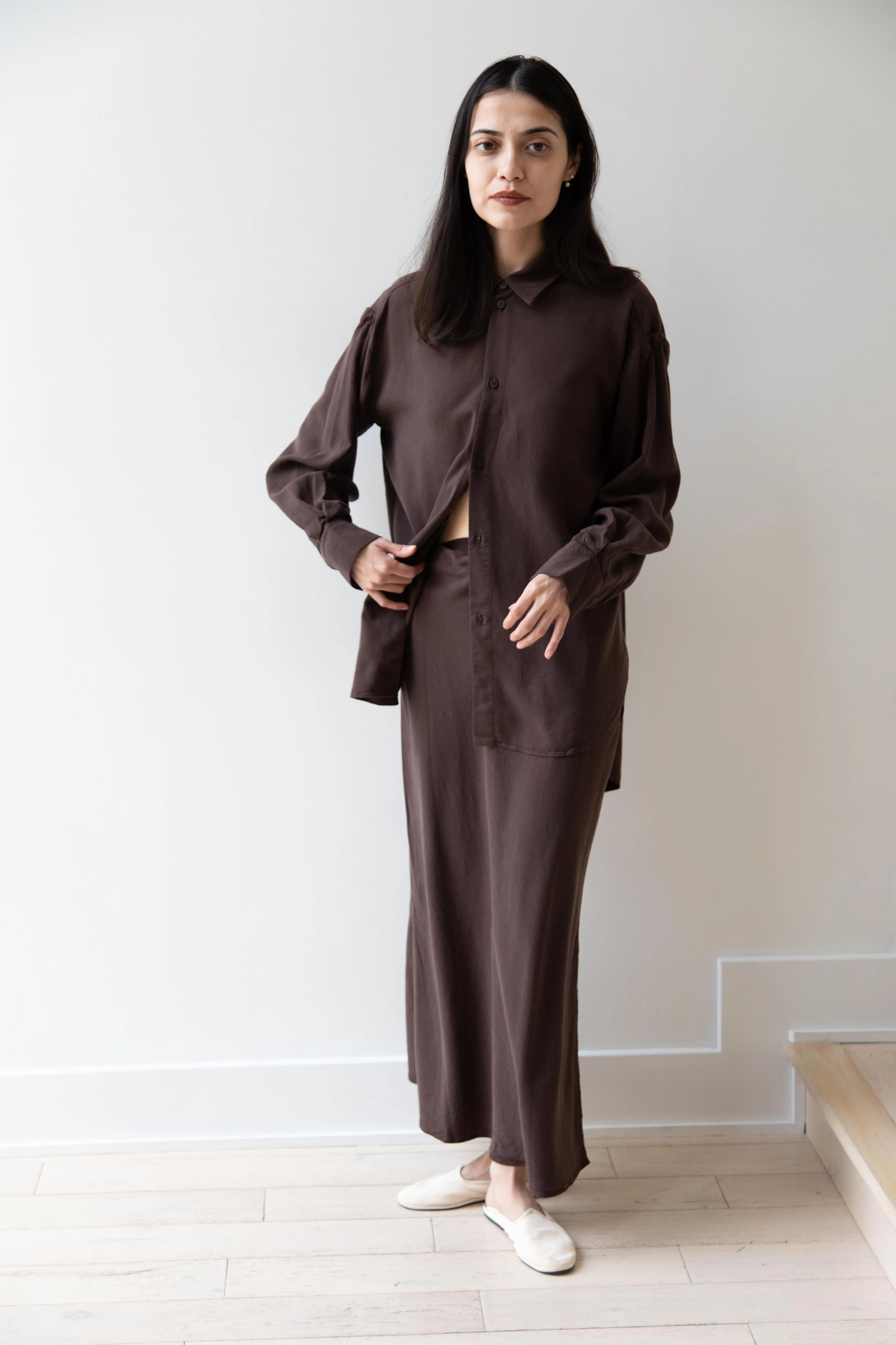Wright & Doyle | Bias Skirt in Cacao