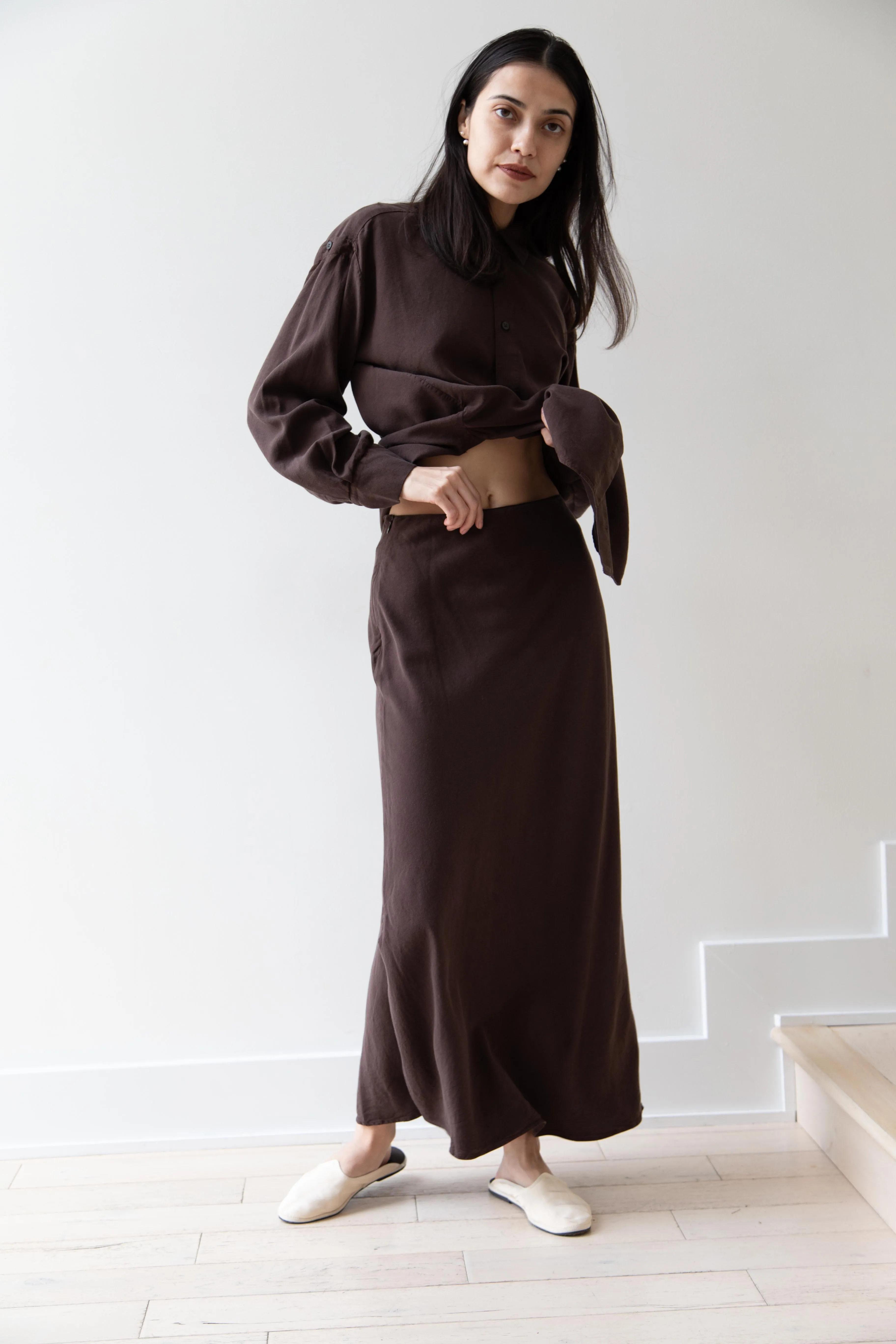 Wright & Doyle | Bias Skirt in Cacao