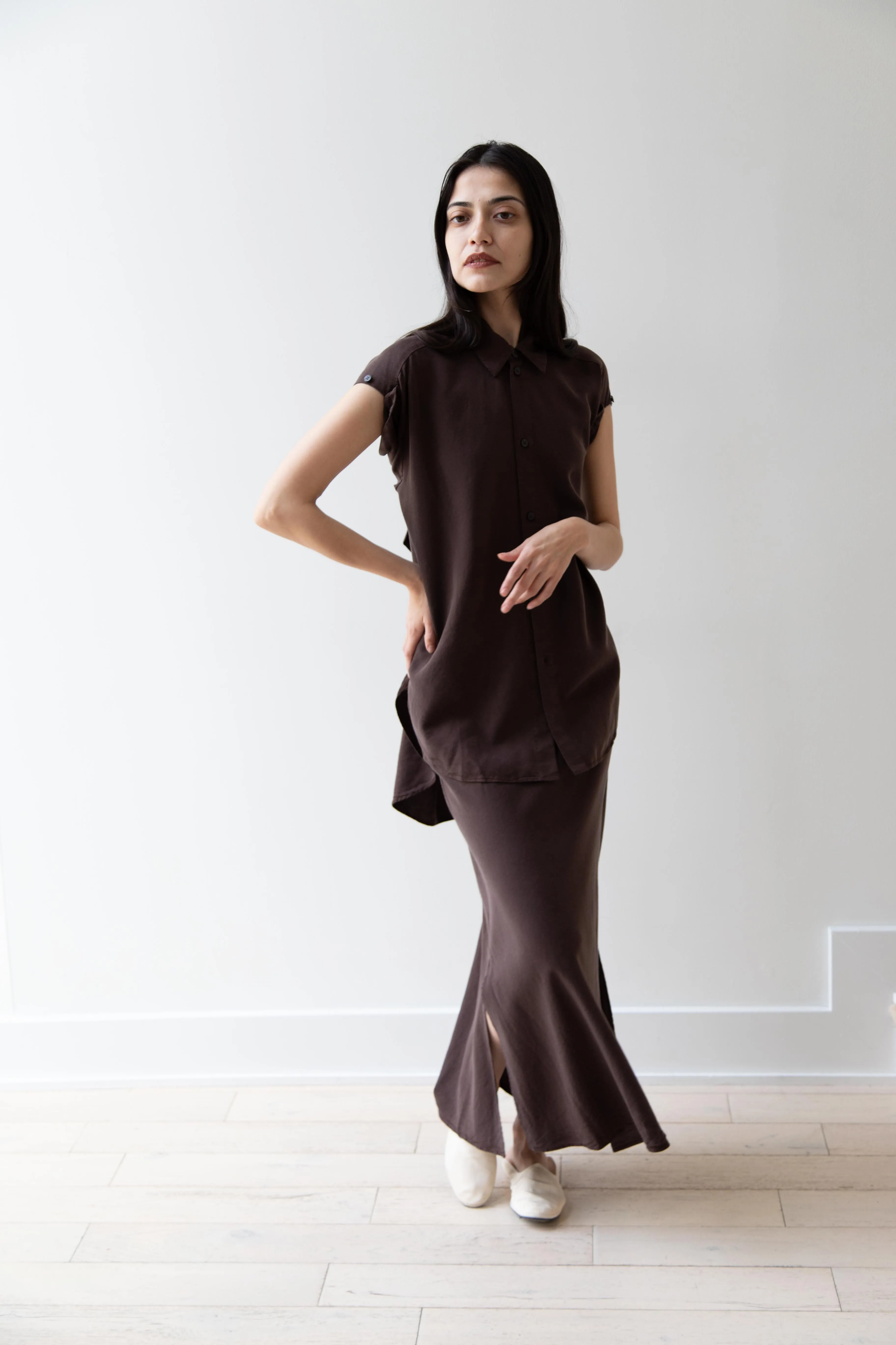 Wright & Doyle | Bias Skirt in Cacao