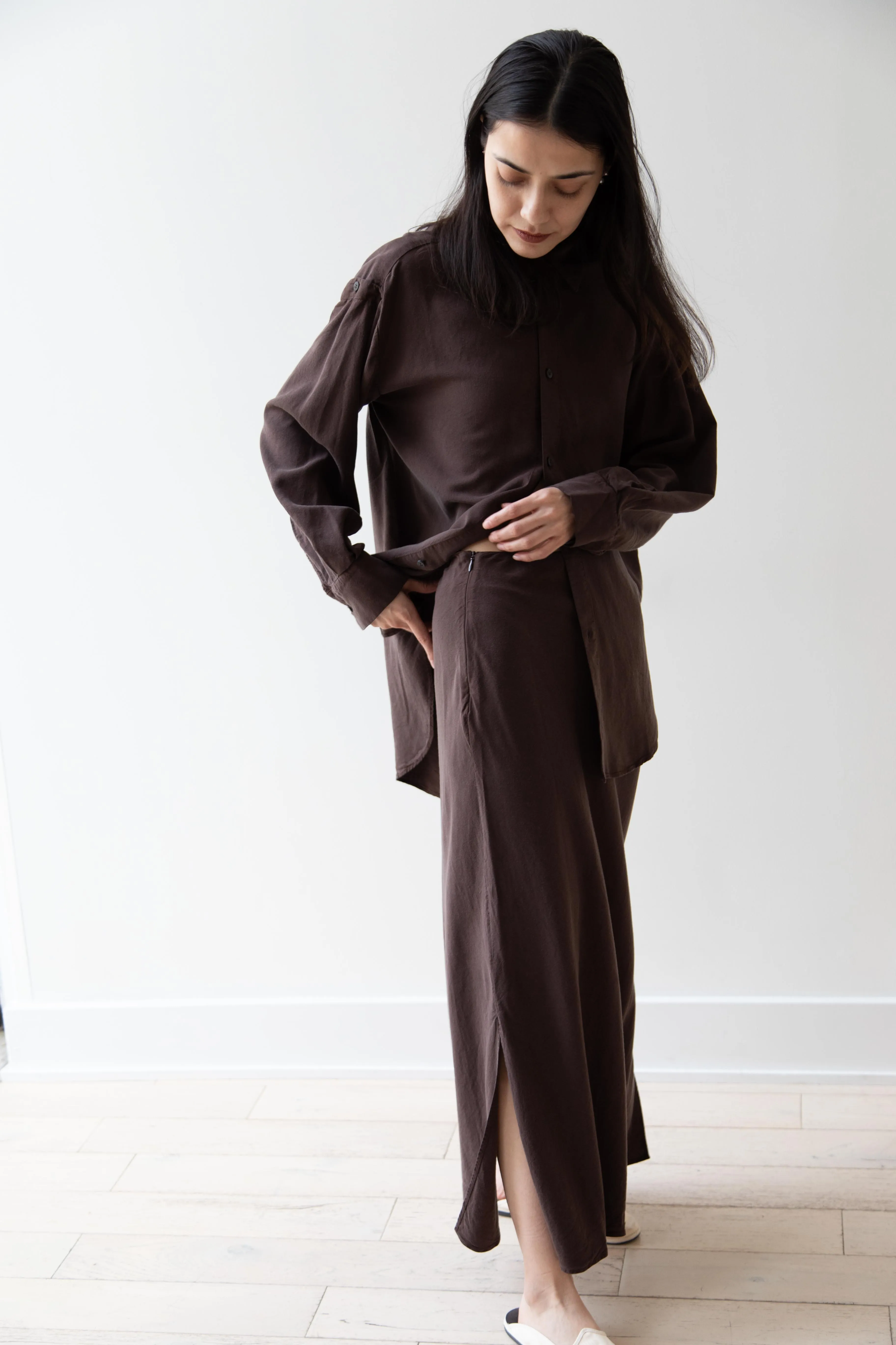 Wright & Doyle | Bias Skirt in Cacao