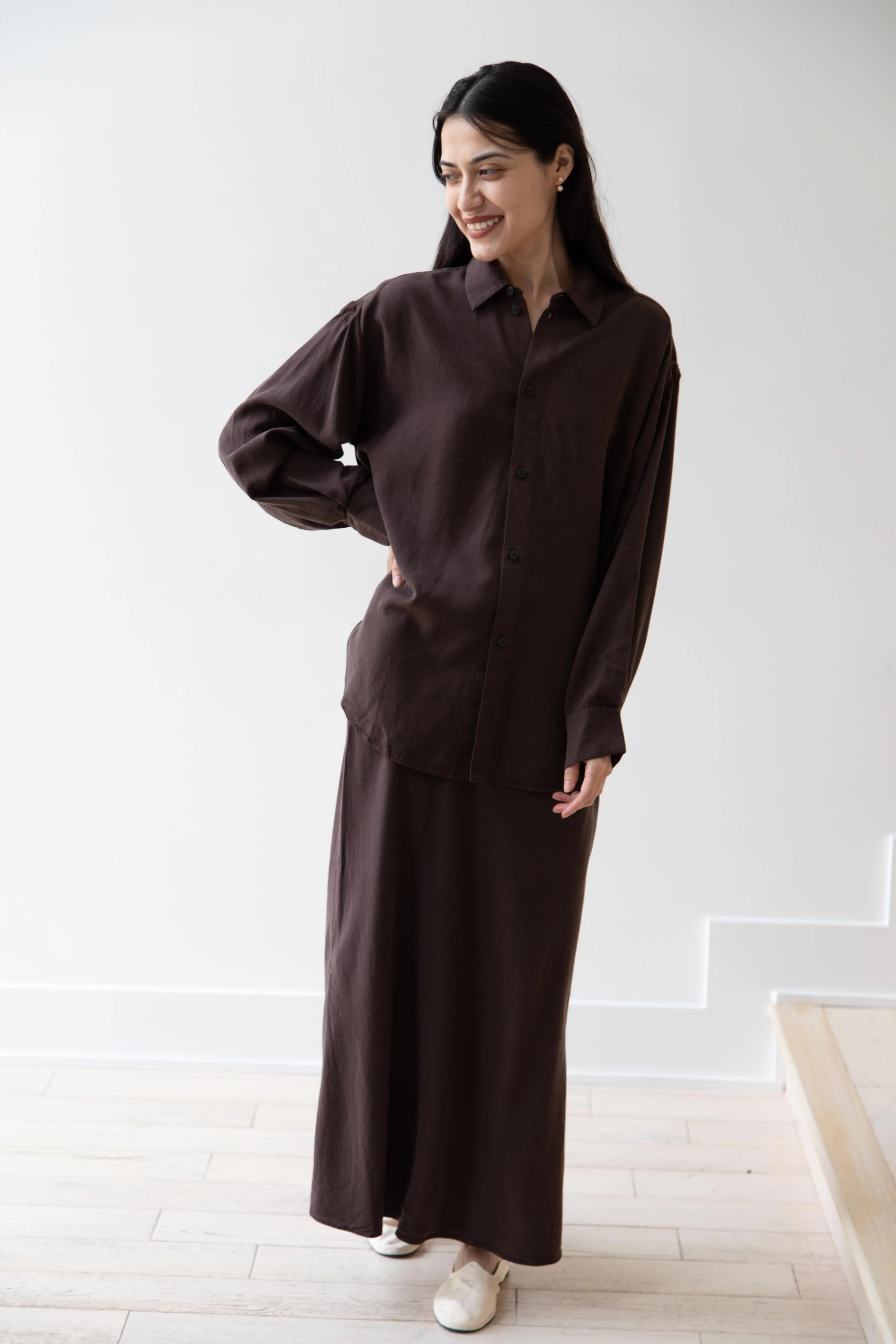 Wright & Doyle | Bias Skirt in Cacao
