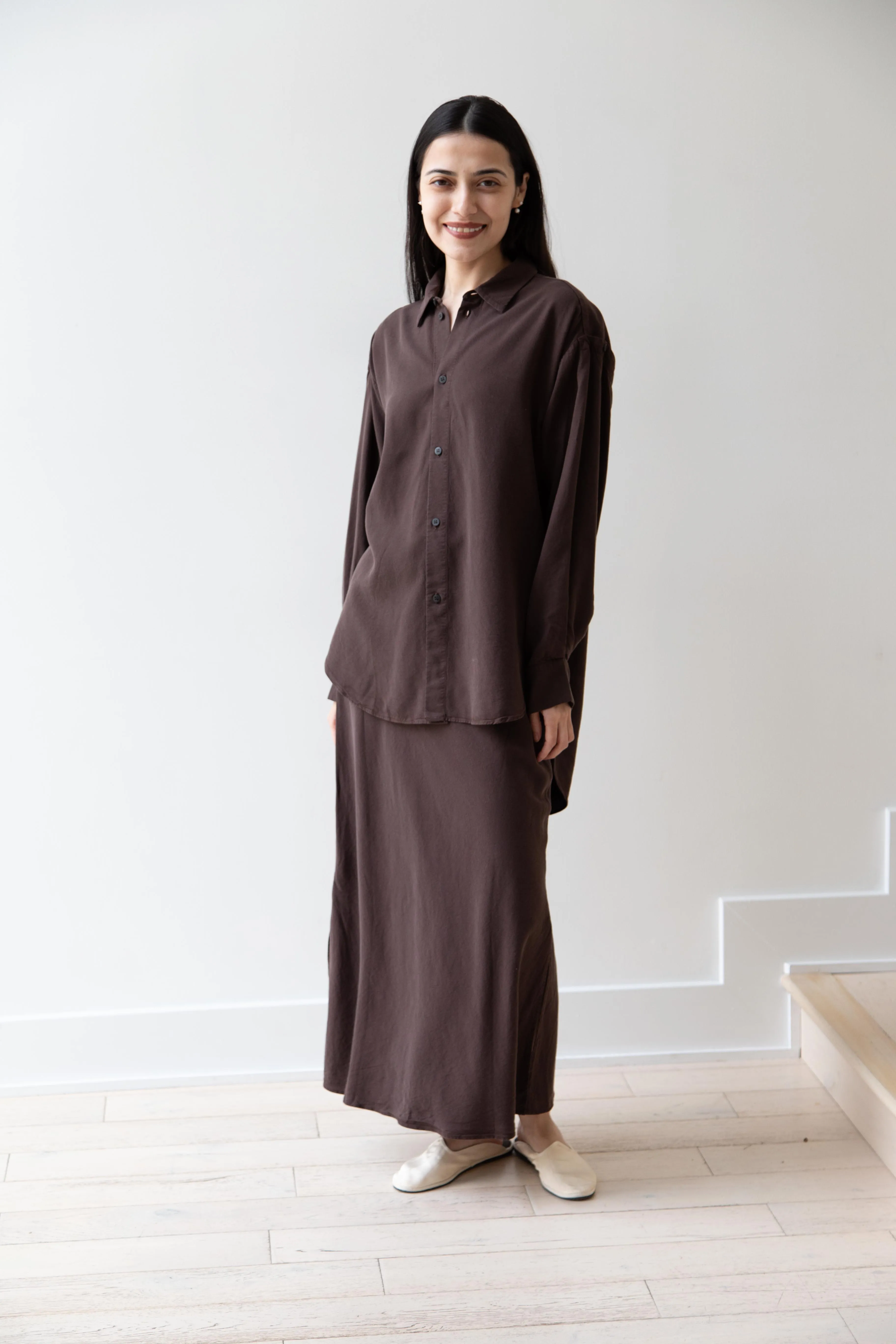 Wright & Doyle | Bias Skirt in Cacao
