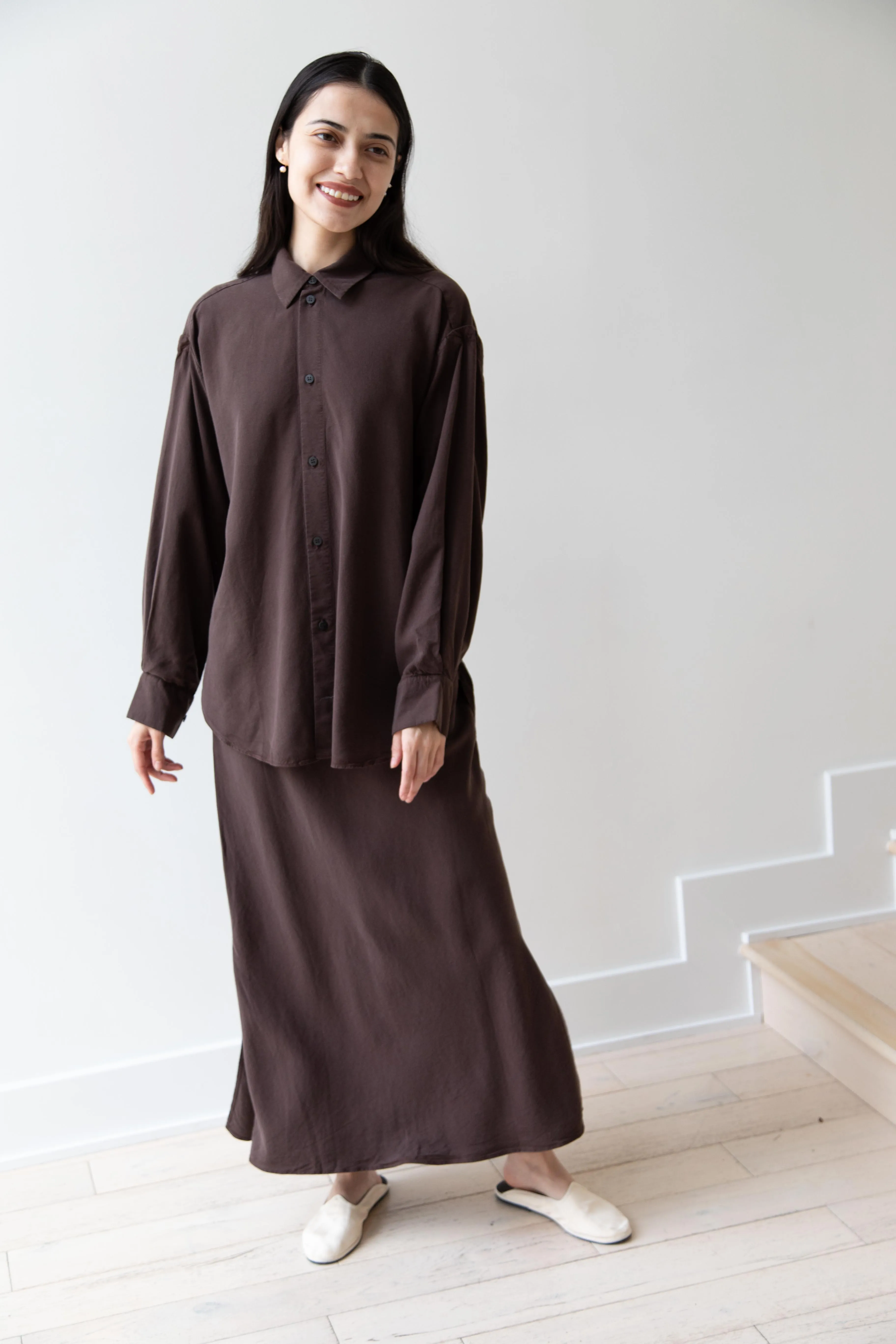 Wright & Doyle | Bias Skirt in Cacao