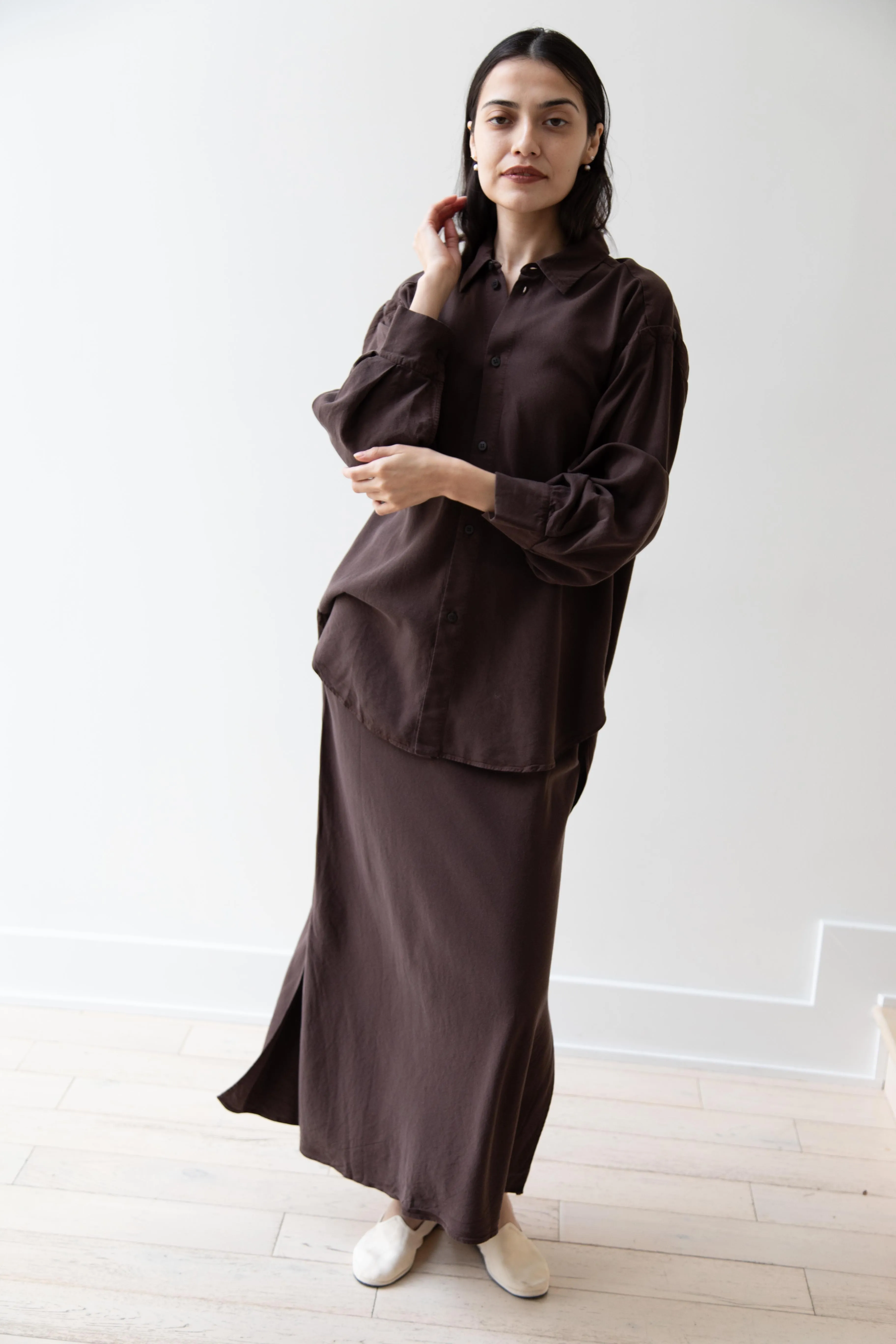 Wright & Doyle | Bias Skirt in Cacao