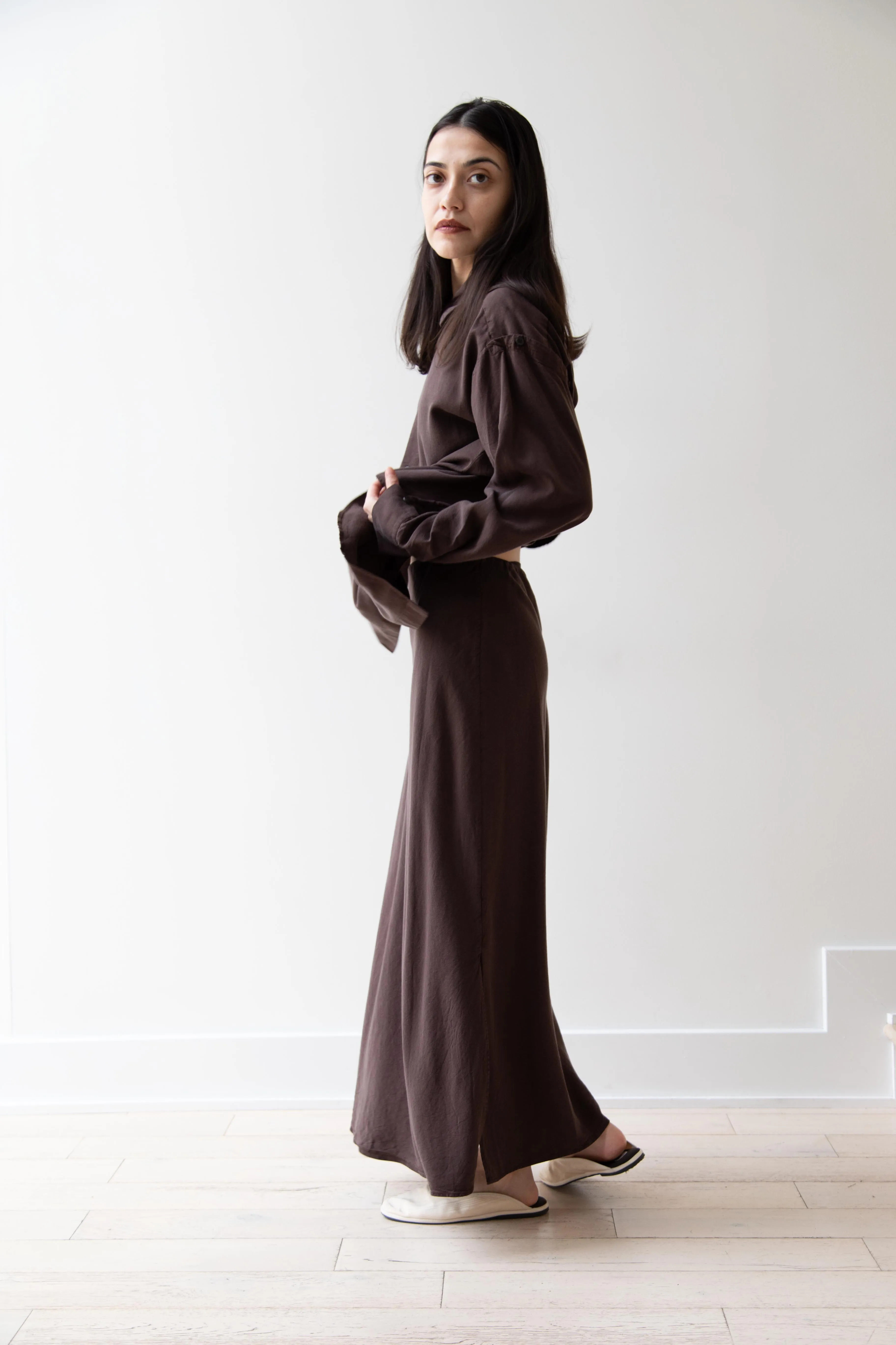 Wright & Doyle | Bias Skirt in Cacao